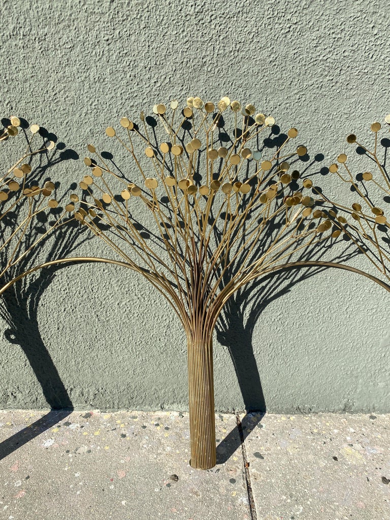 Mid-Century Curtis Jere Brass Trees Sculpture, Signed For Sale at 1stDibs