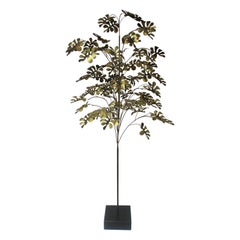 Scultura ad albero in metallo di Curtis Jere, metà del secolo scorso