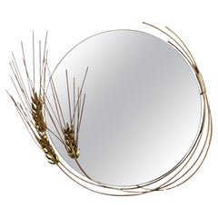 Mid Century Curtis Jere Wheat stalk Mirror Signed dated 1981