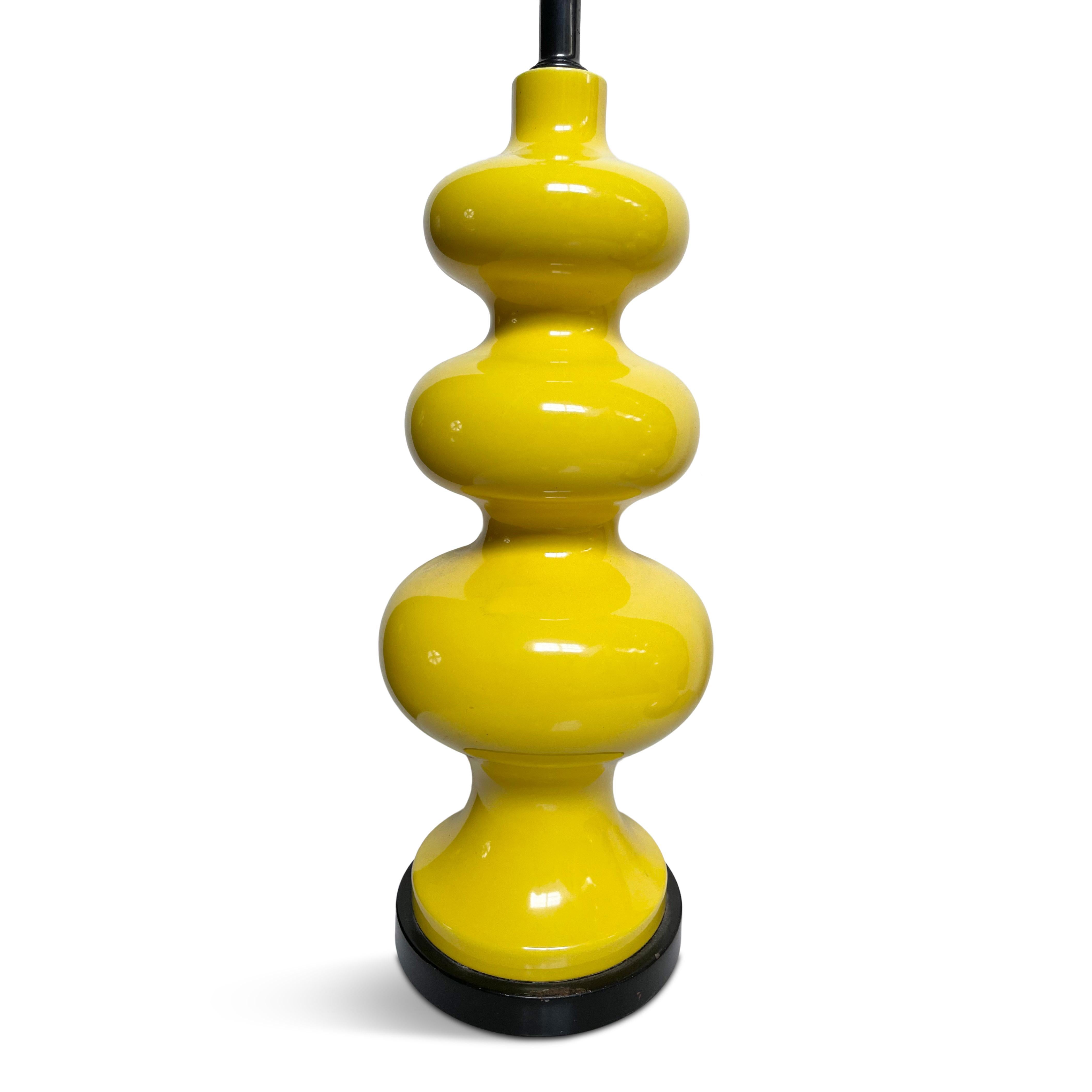 These wonderful lamps are a striking yellow and the most wonderful undulating shape. They will add a glorious touch to any room.