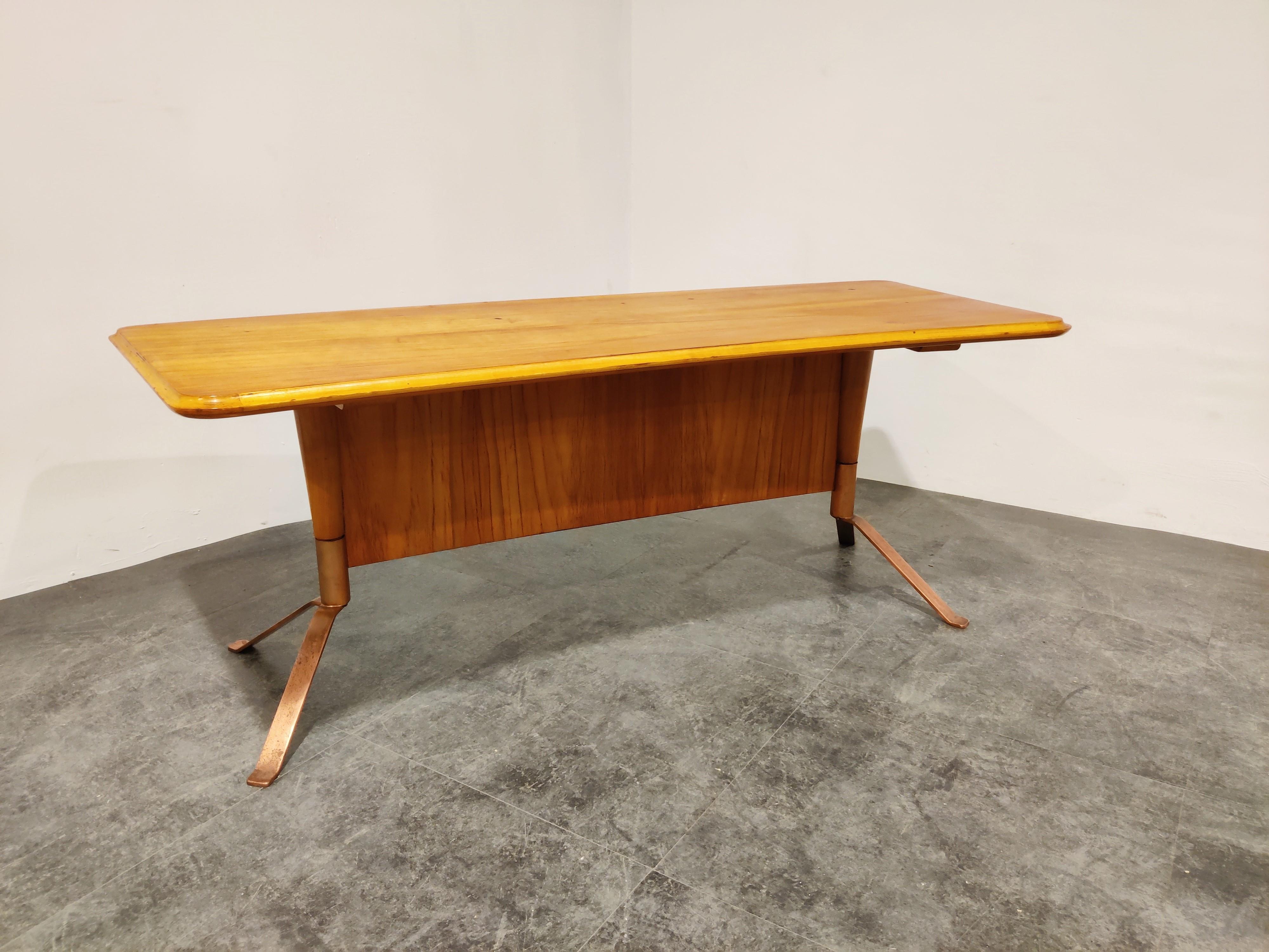 Mid-20th Century Midcentury Curved Coffee Table, 1960s For Sale