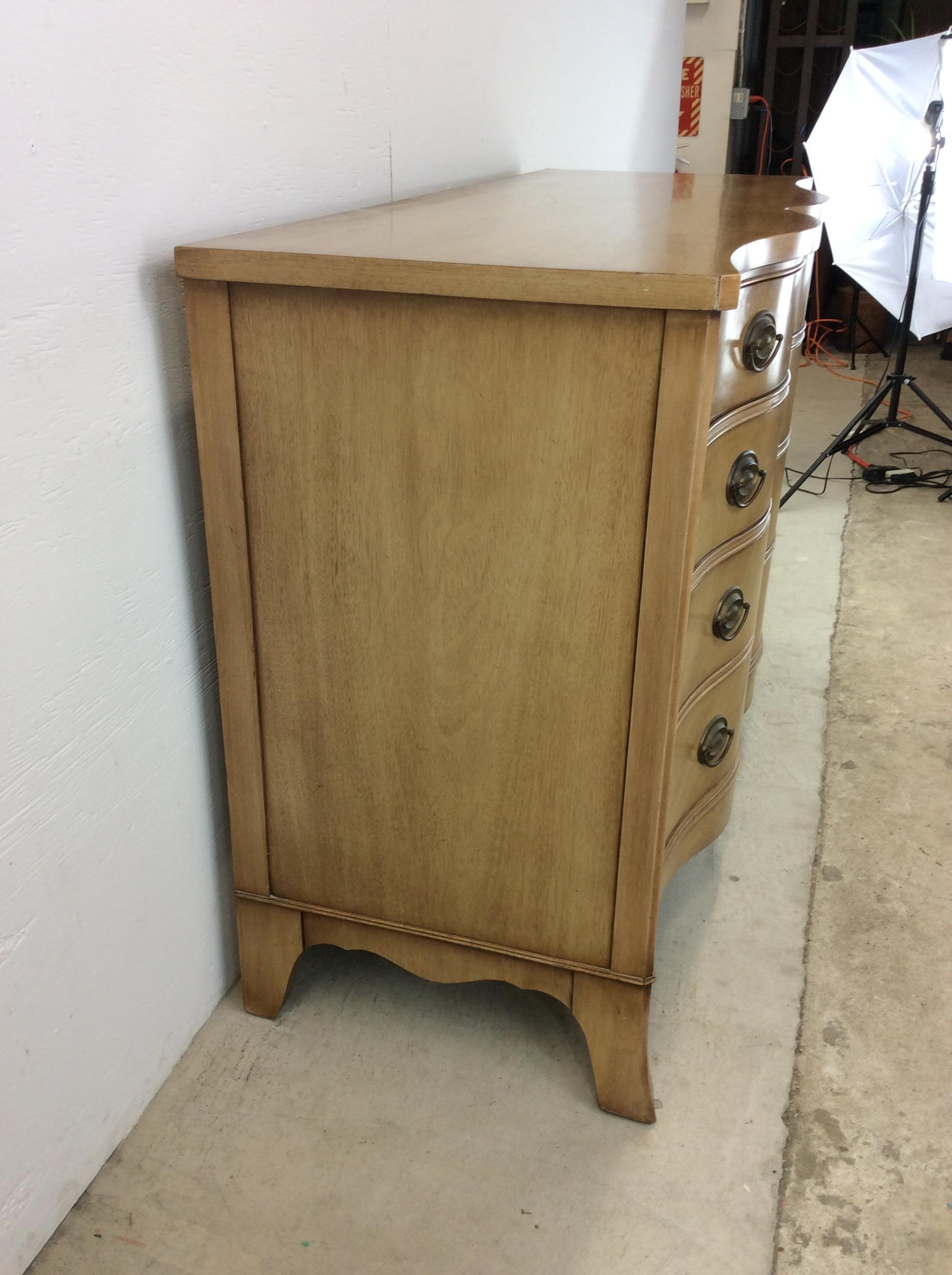 Mid Century Curved Front 8 Drawer Dresser by Drexel For Sale 10