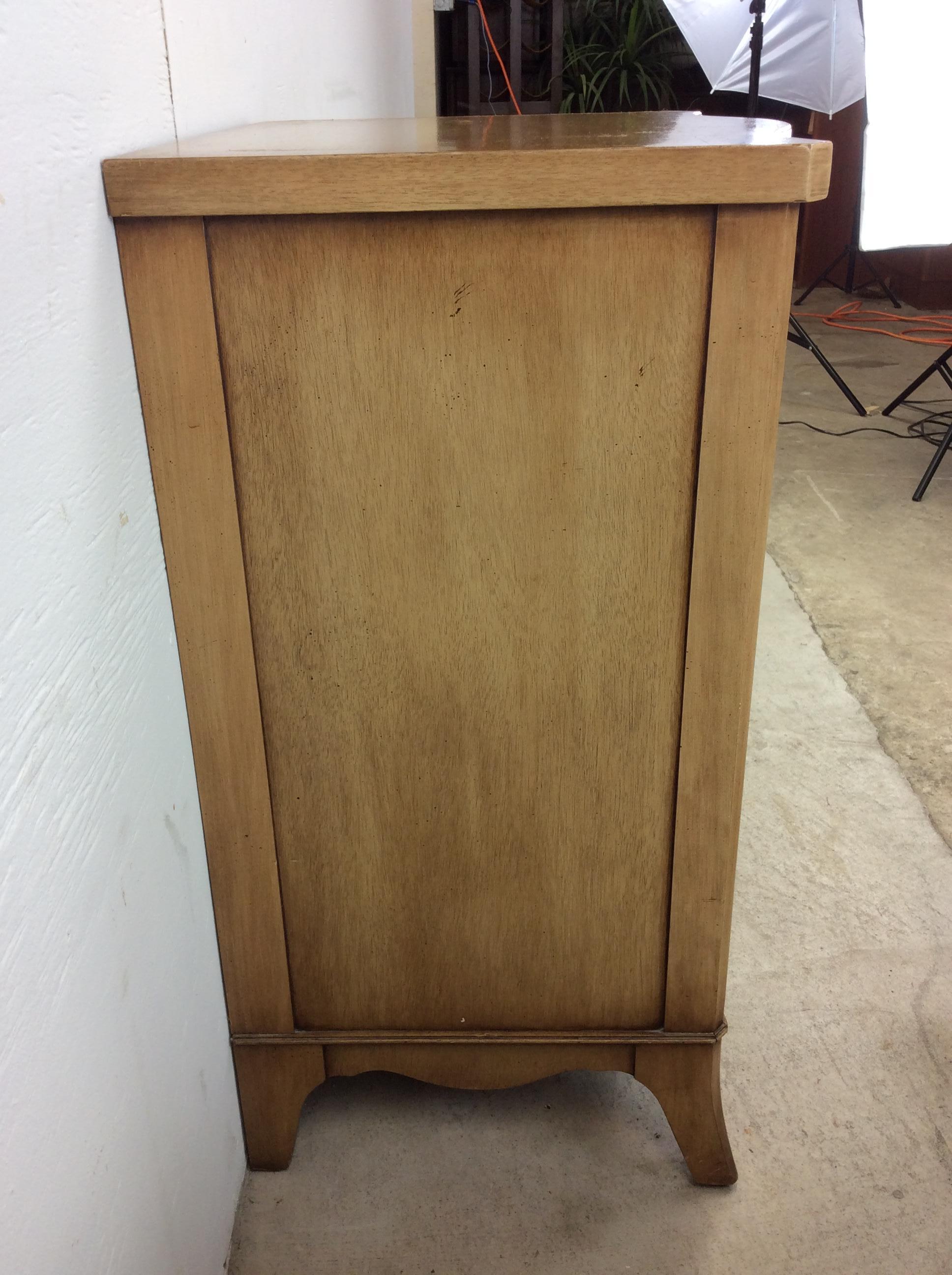 Mid Century Curved Front Two Drawer Nightstand by Drexel For Sale 4