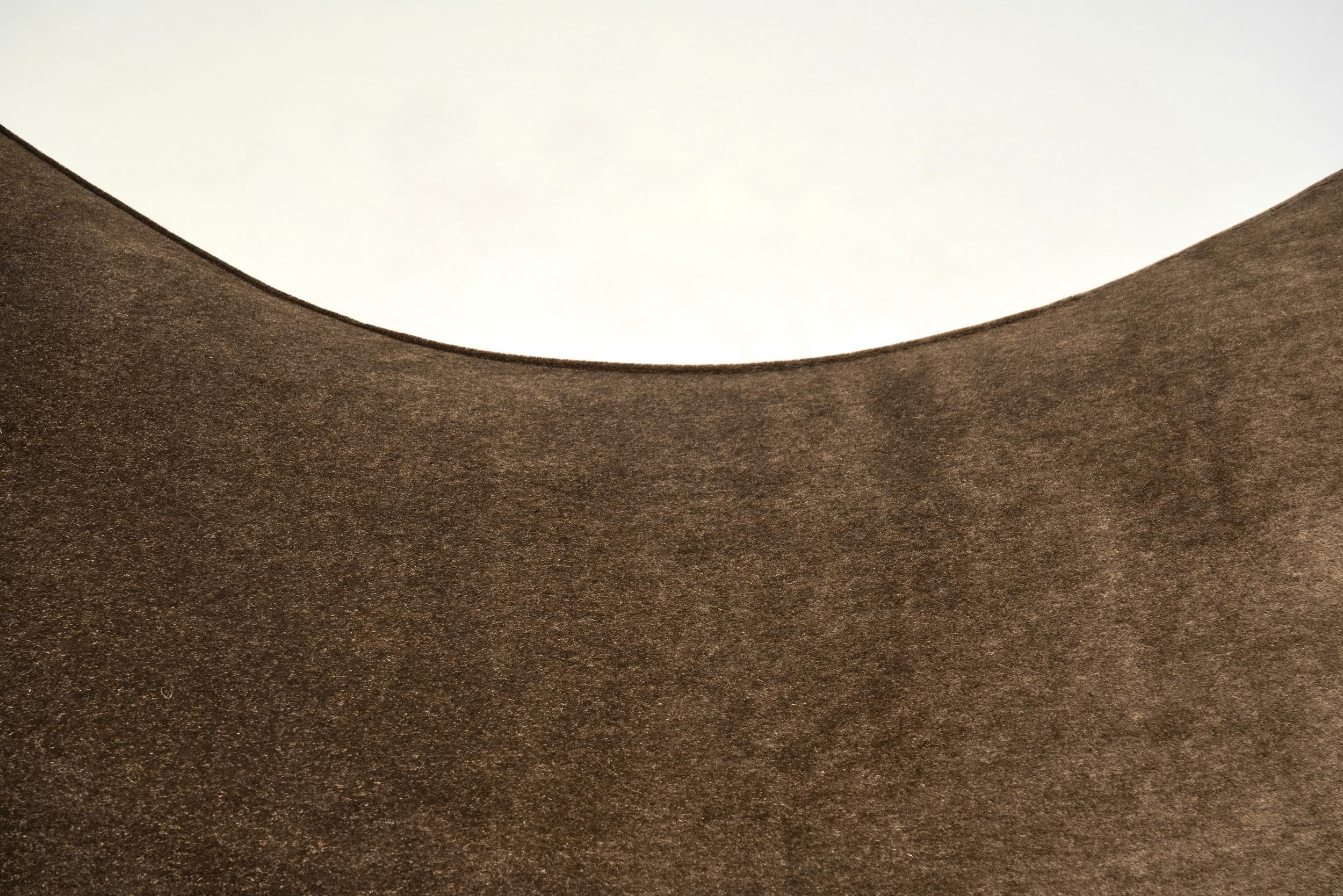 Mid-Century Curved Italian Sofa Upholstered in Mohair, Italy ca 1950s For Sale 7