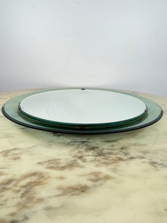 Mid-Century Curved Round Mirror Attributed to Max Ingrand for Fontana Arte 1960s