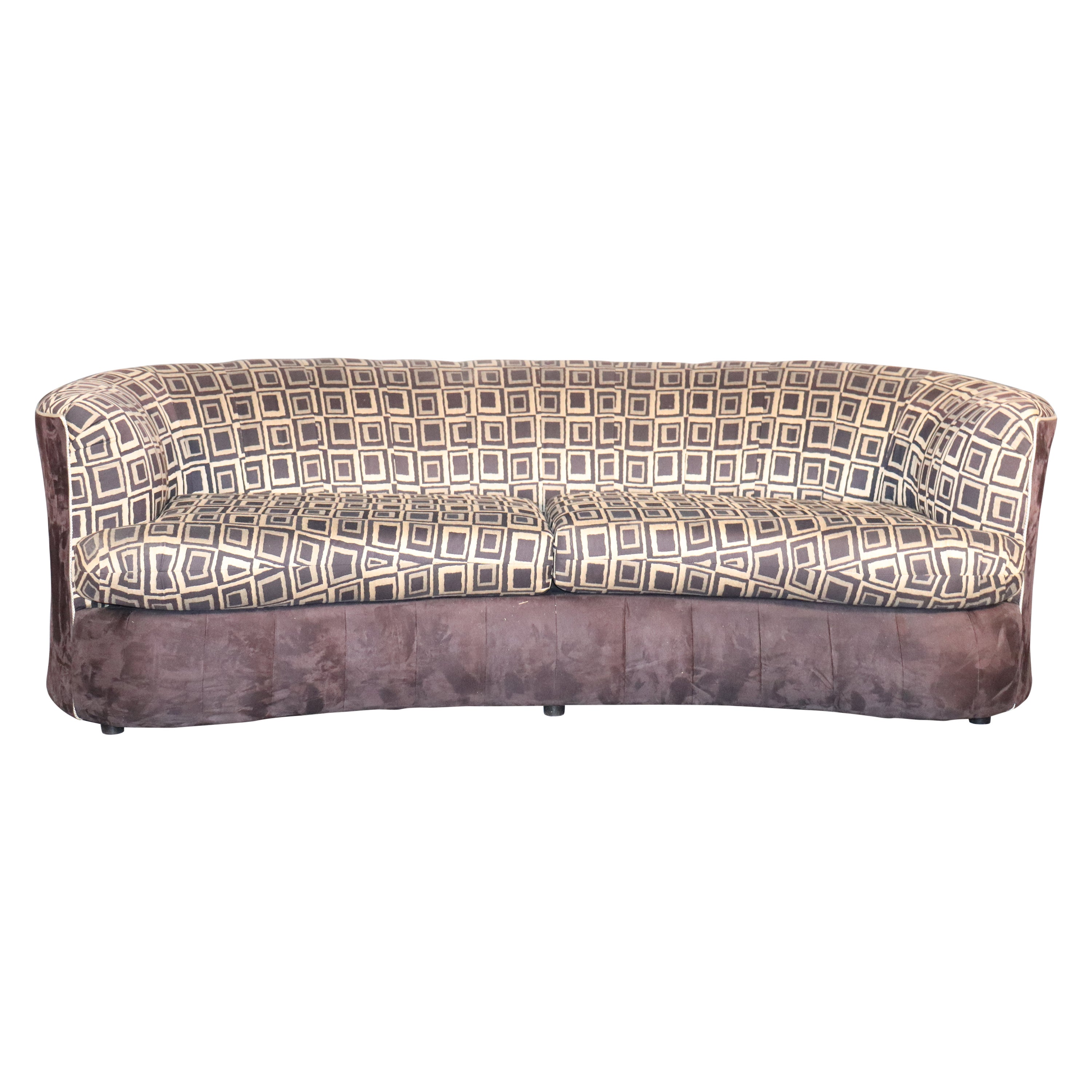 Mid-Century Curved Sofa