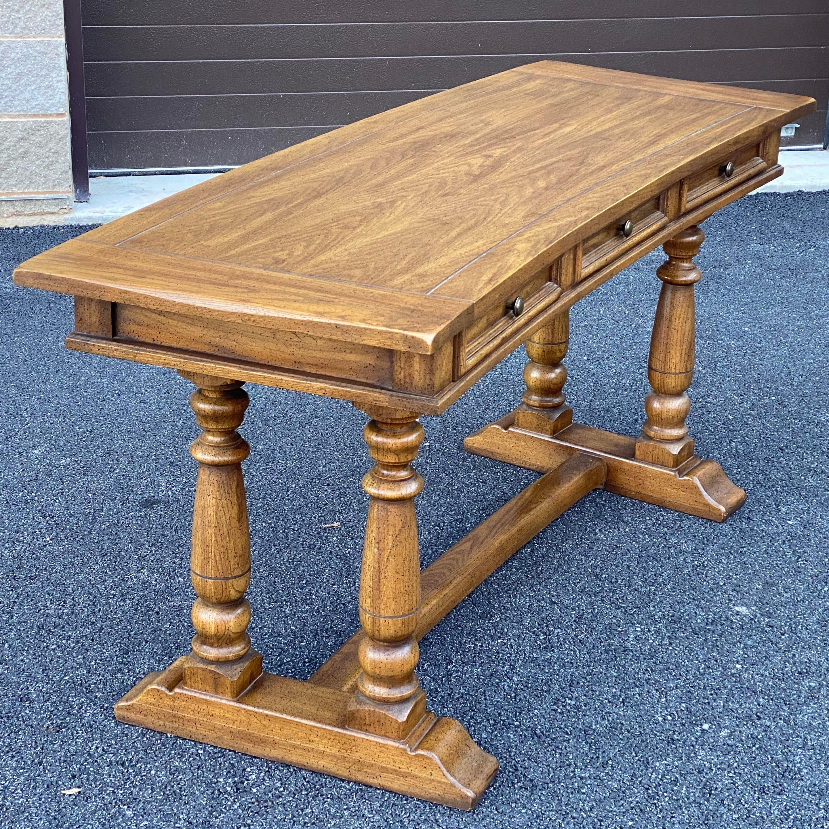 Mid-Century Curved Trestle Base Writing Desk from J.B. Van Sciver 4