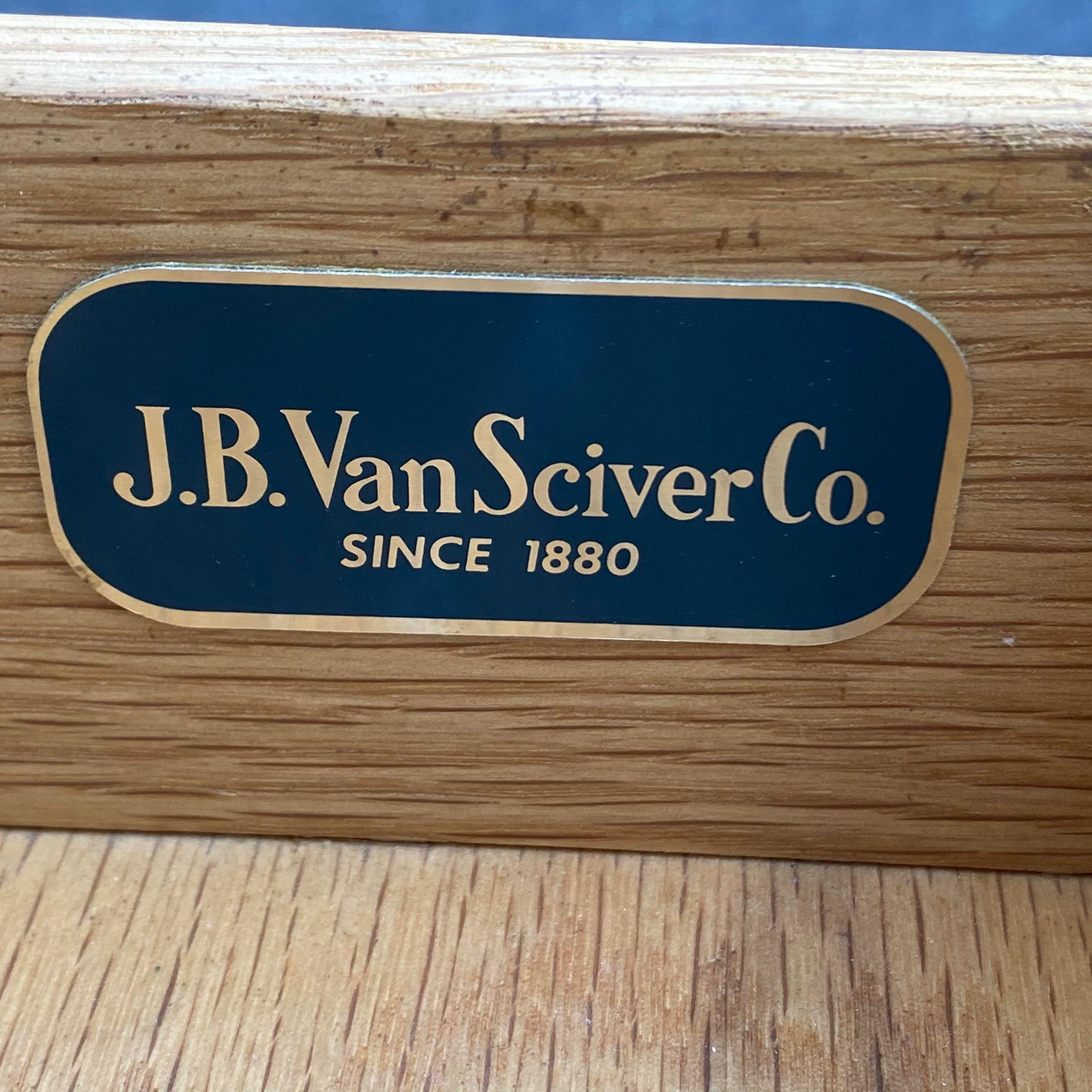 Mid-Century Curved Trestle Base Writing Desk from J.B. Van Sciver In Good Condition In West Chester, PA