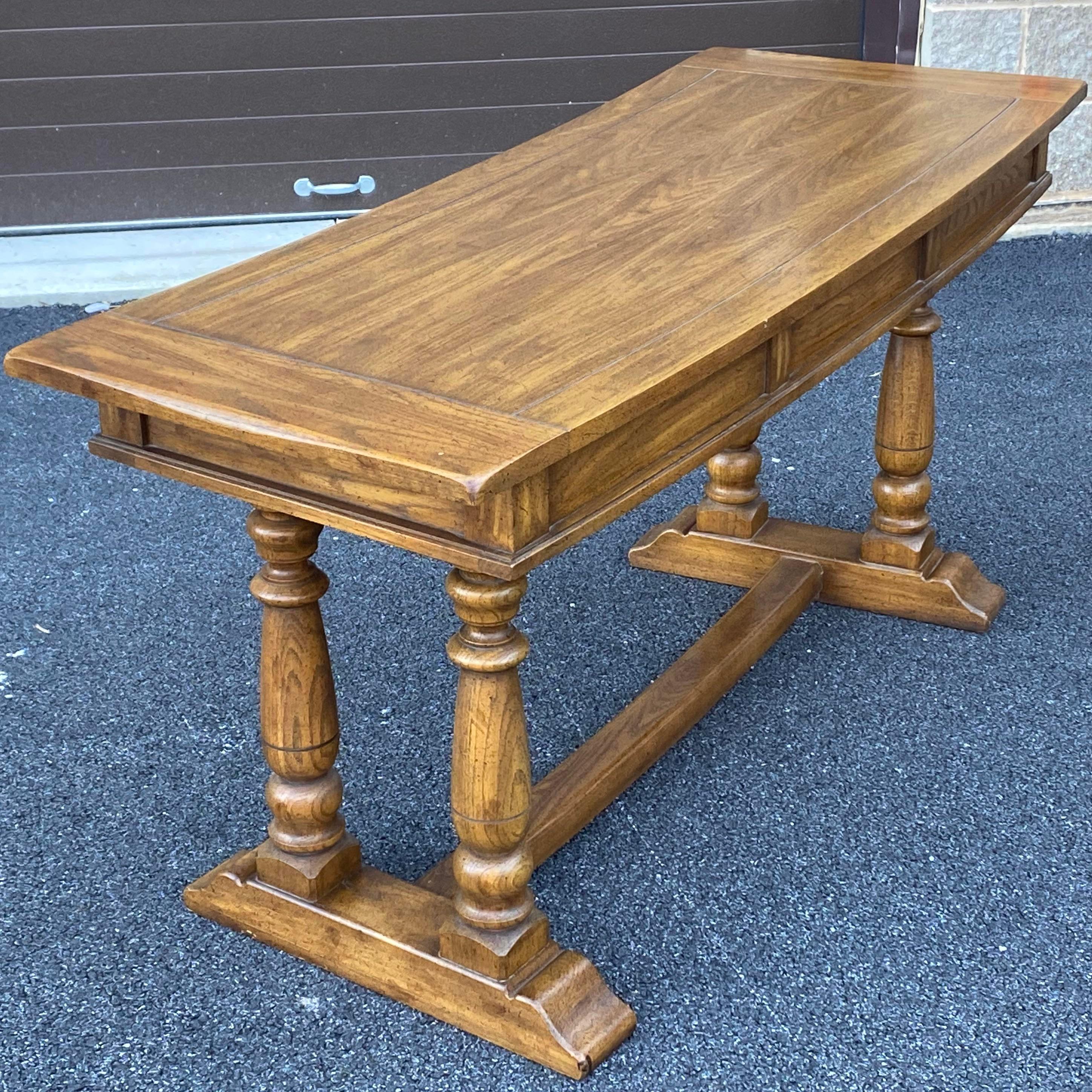 Mid-Century Curved Trestle Base Writing Desk from J.B. Van Sciver 2