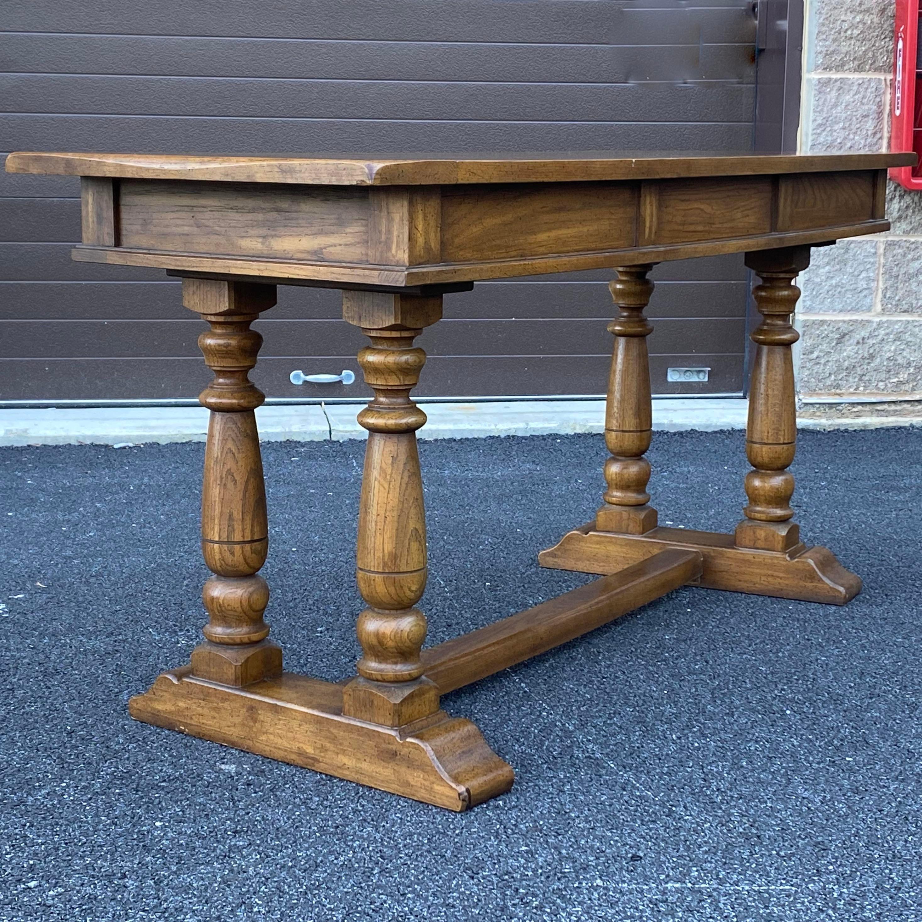 Mid-Century Curved Trestle Base Writing Desk from J.B. Van Sciver 3