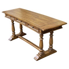 Mid-Century Curved Trestle Base Writing Desk from J.B. Van Sciver