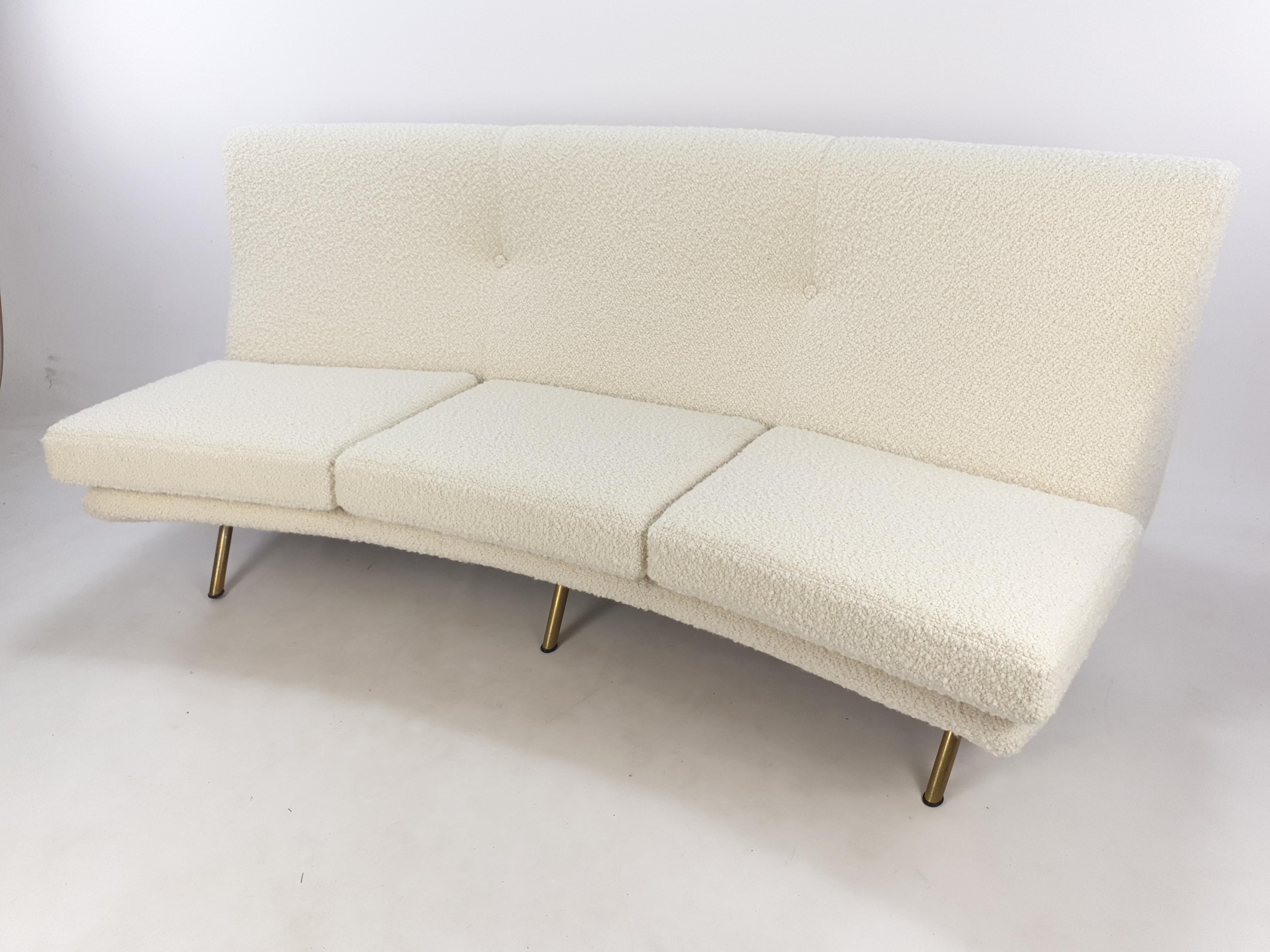 Mid Century Curved Triennale Sofa by Marco Zanuso for Arflex, Italy, 1950s In Excellent Condition In Oud Beijerland, NL
