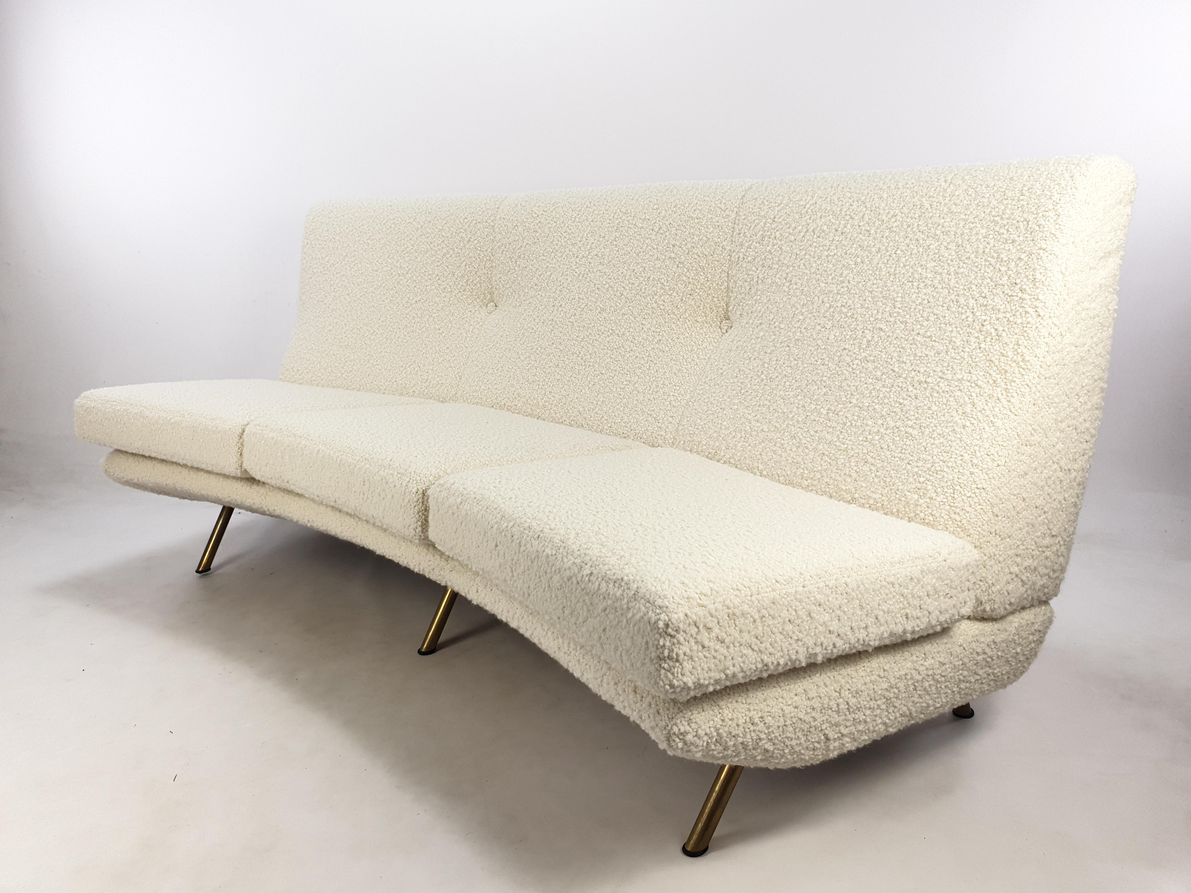 Mid-20th Century Mid Century Curved Triennale Sofa by Marco Zanuso for Arflex, Italy, 1950s