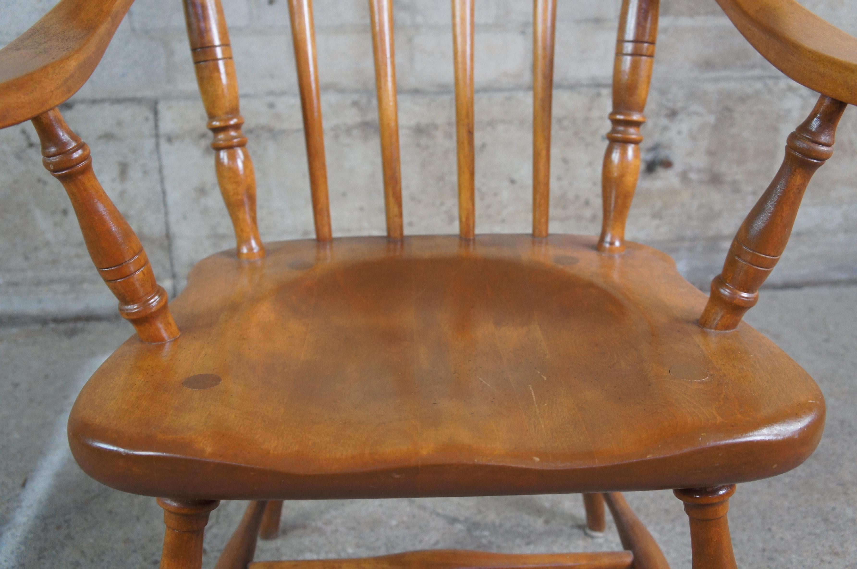 Mid Century Cushman Classics Maple Fairfield Colonial Windsor Arm Chair 5921A  2