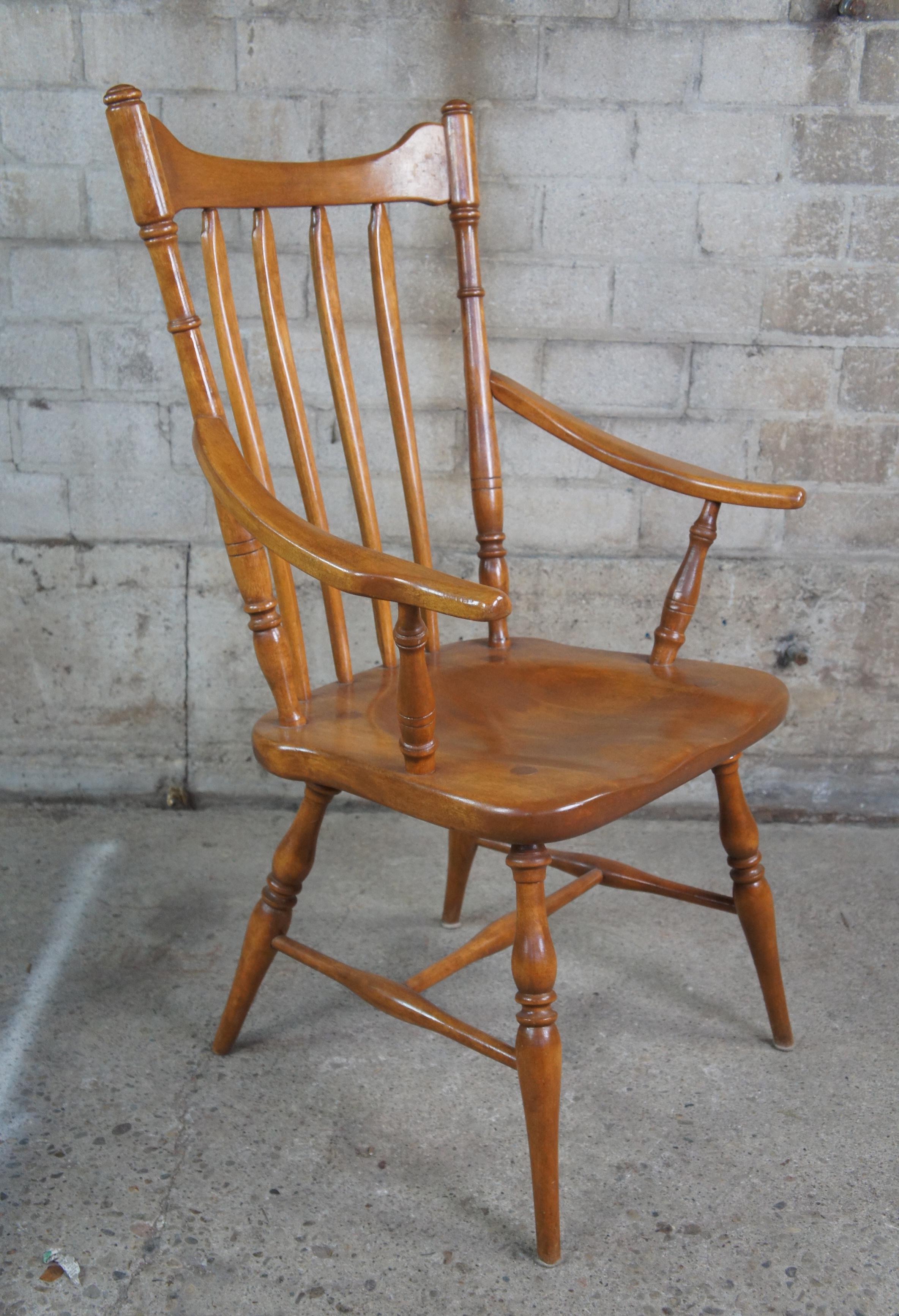 20th Century Mid Century Cushman Classics Maple Fairfield Colonial Windsor Arm Chair 5921A 