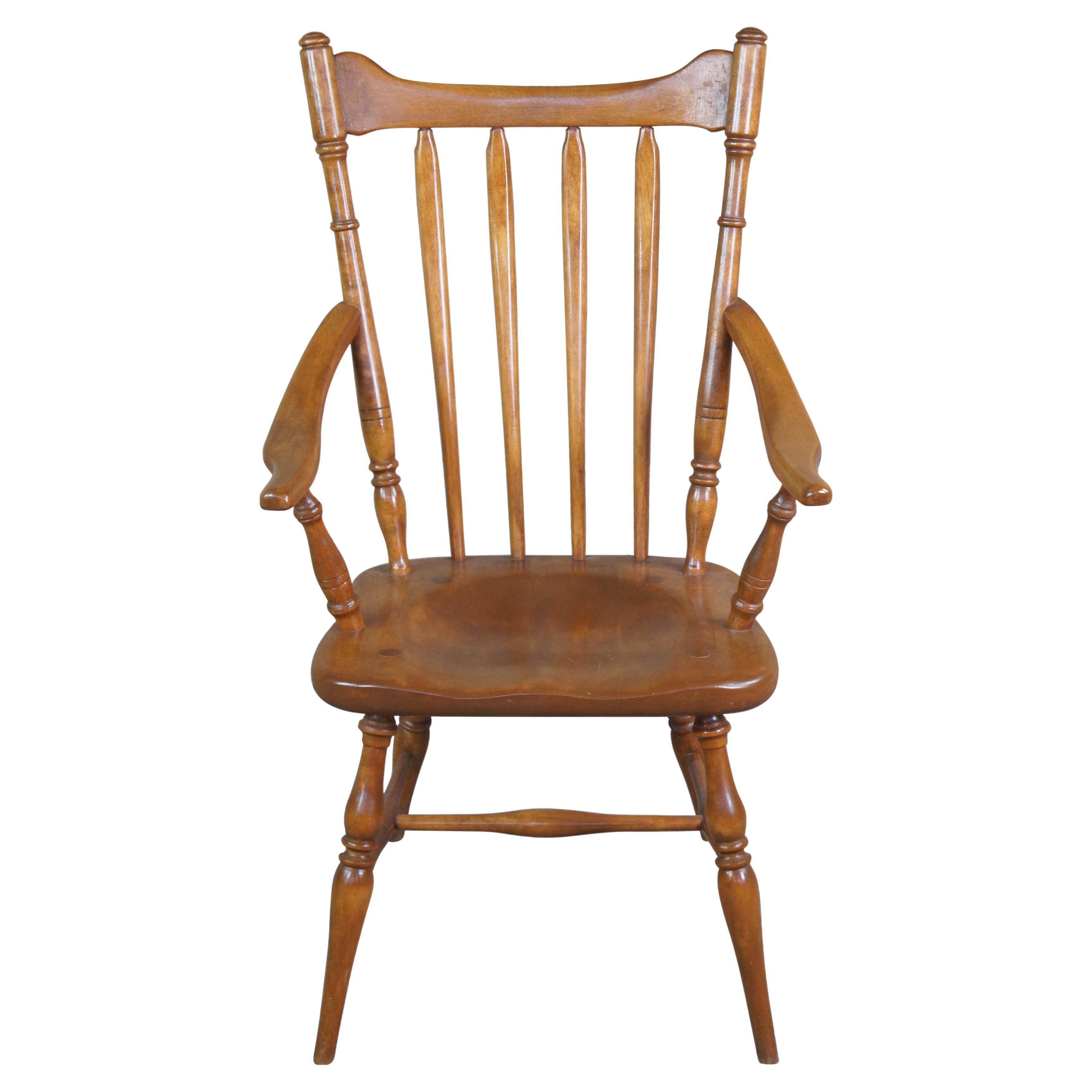 Mid Century Cushman Classics Maple Fairfield Colonial Windsor Arm Chair 5921A 