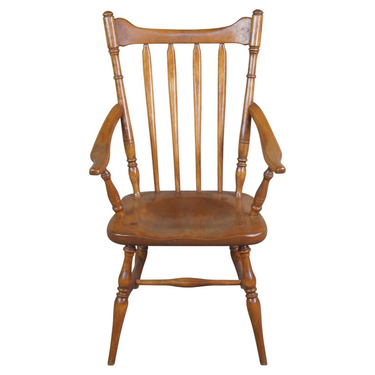 Mid Century Cushman Classics Maple Fairfield Colonial Windsor Arm Chair  5921A at 1stDibs | colonial windsor chair