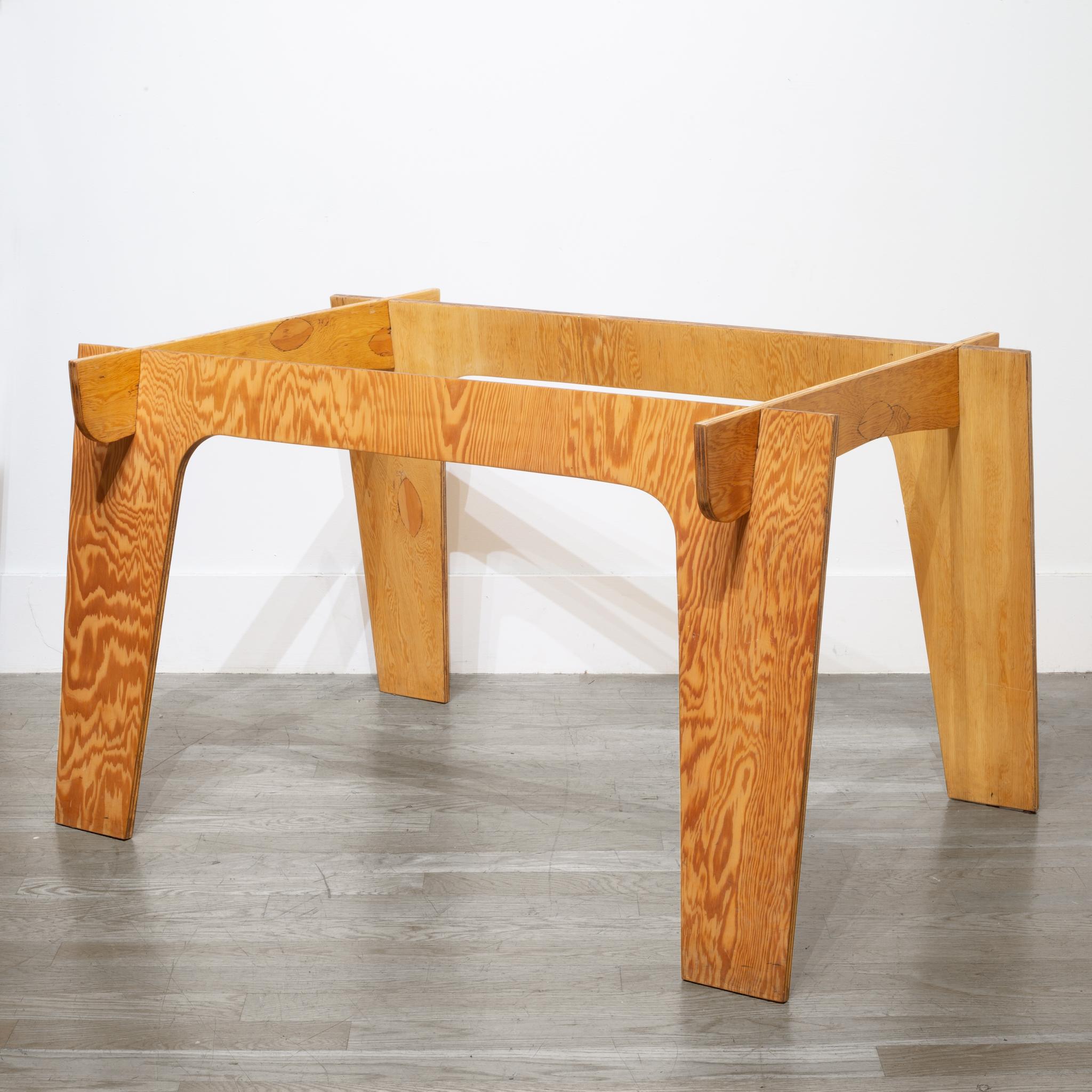 Wood Midcentury Custom Collapsible Architect's Dining or Conference Table, circa 1960