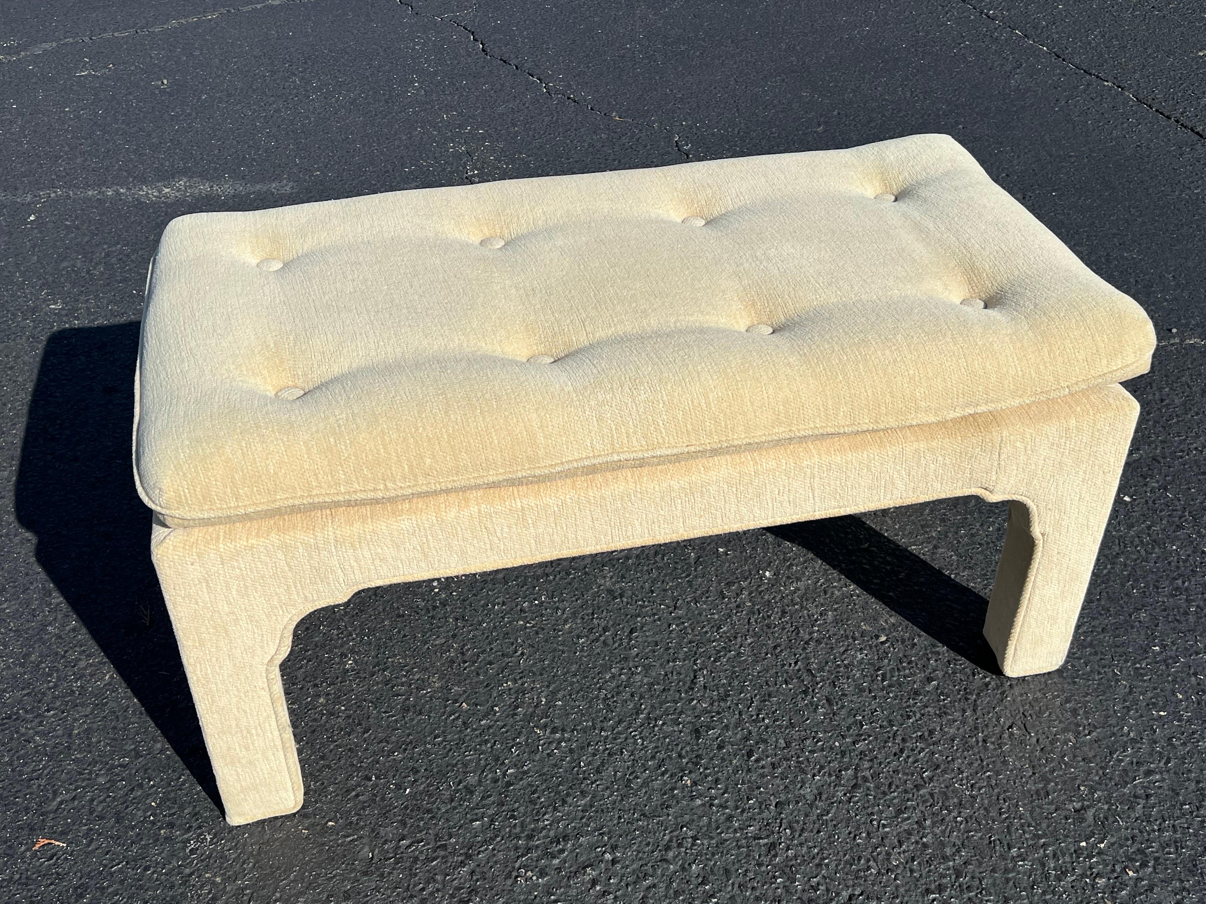 Mid Century Custom Upholstered Bench For Sale 5