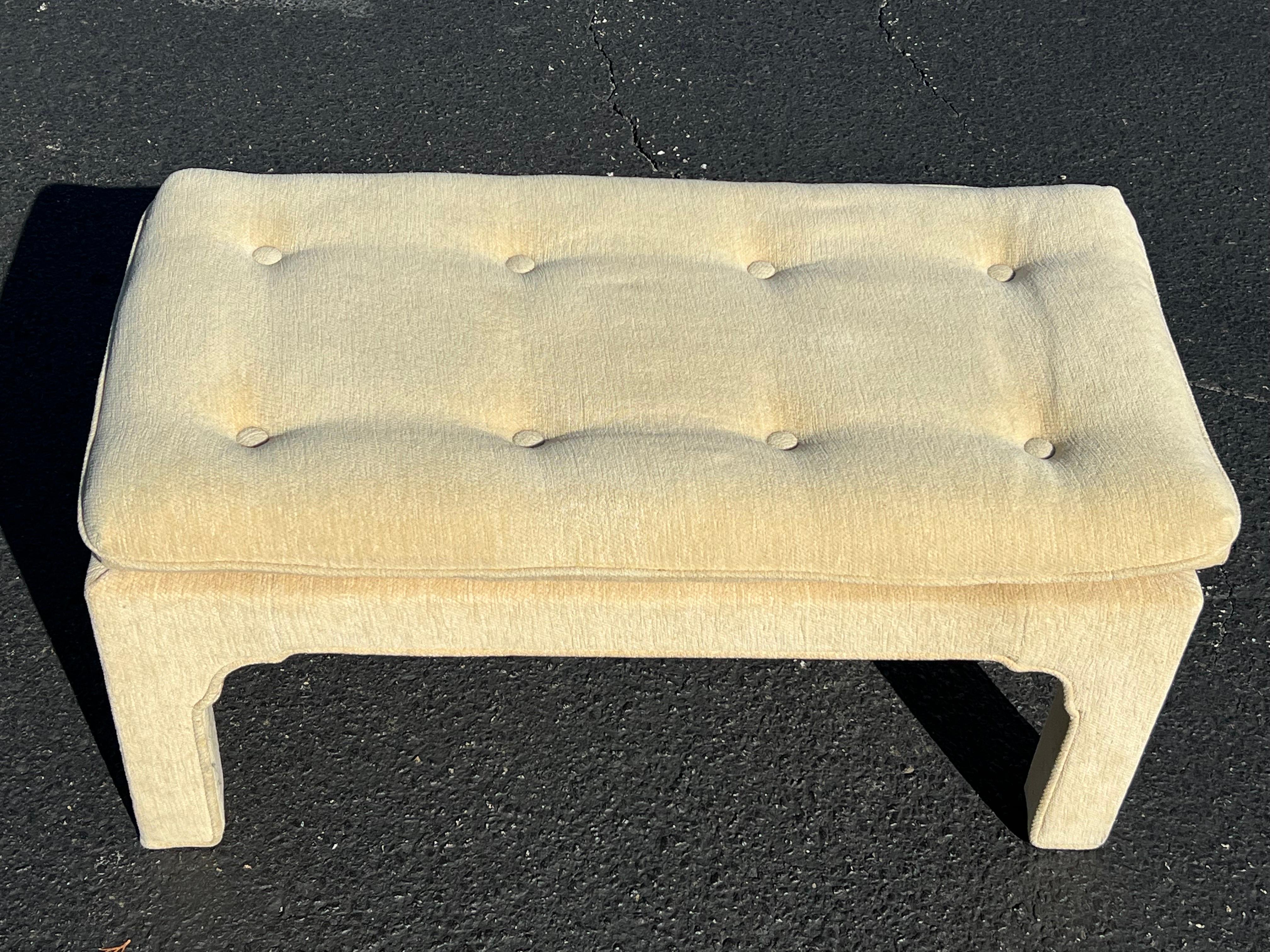 Mid Century Custom Upholstered Bench  For Sale 7