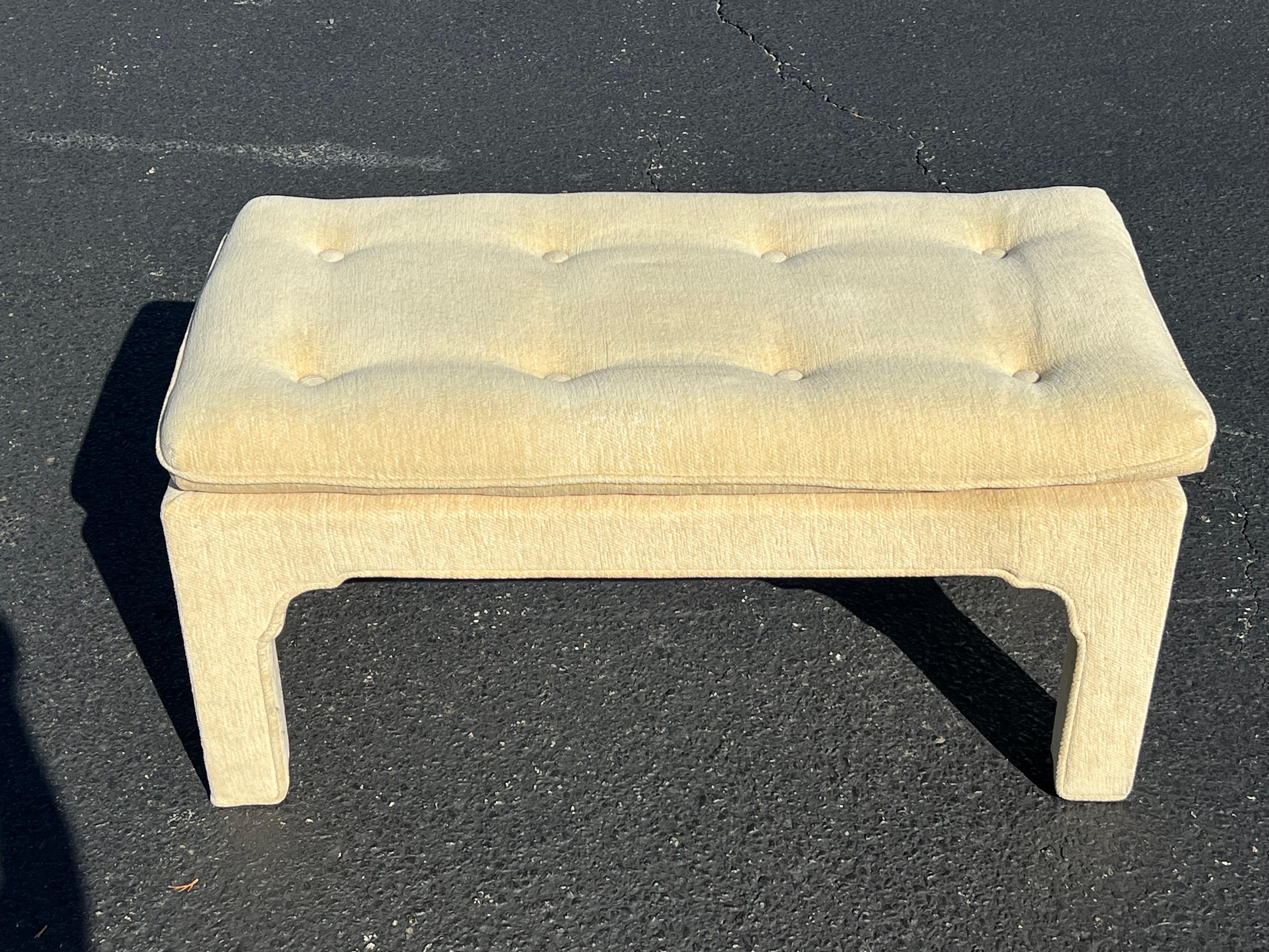 Mid Century Custom Upholstered Bench  For Sale 10