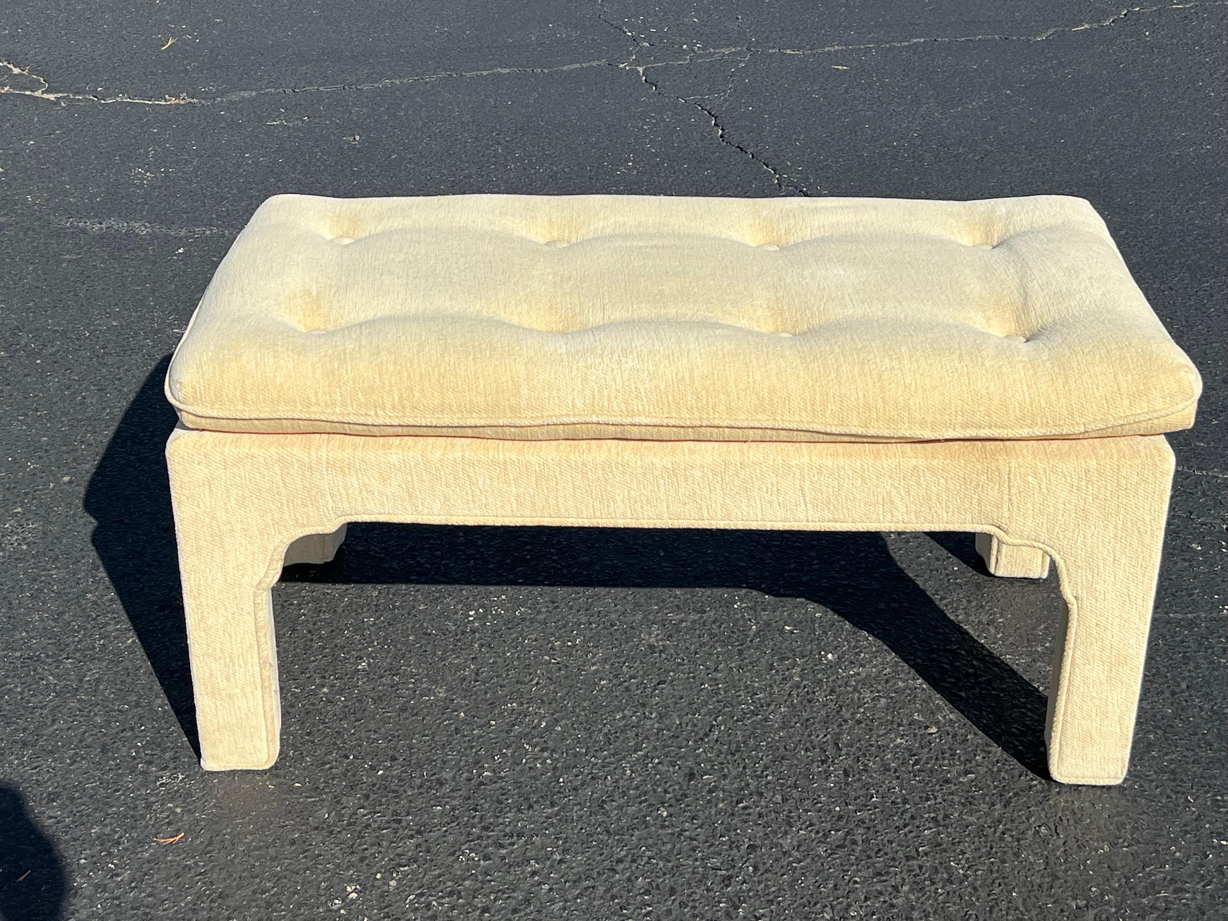 Mid Century Custom Upholstered Bench  For Sale 12