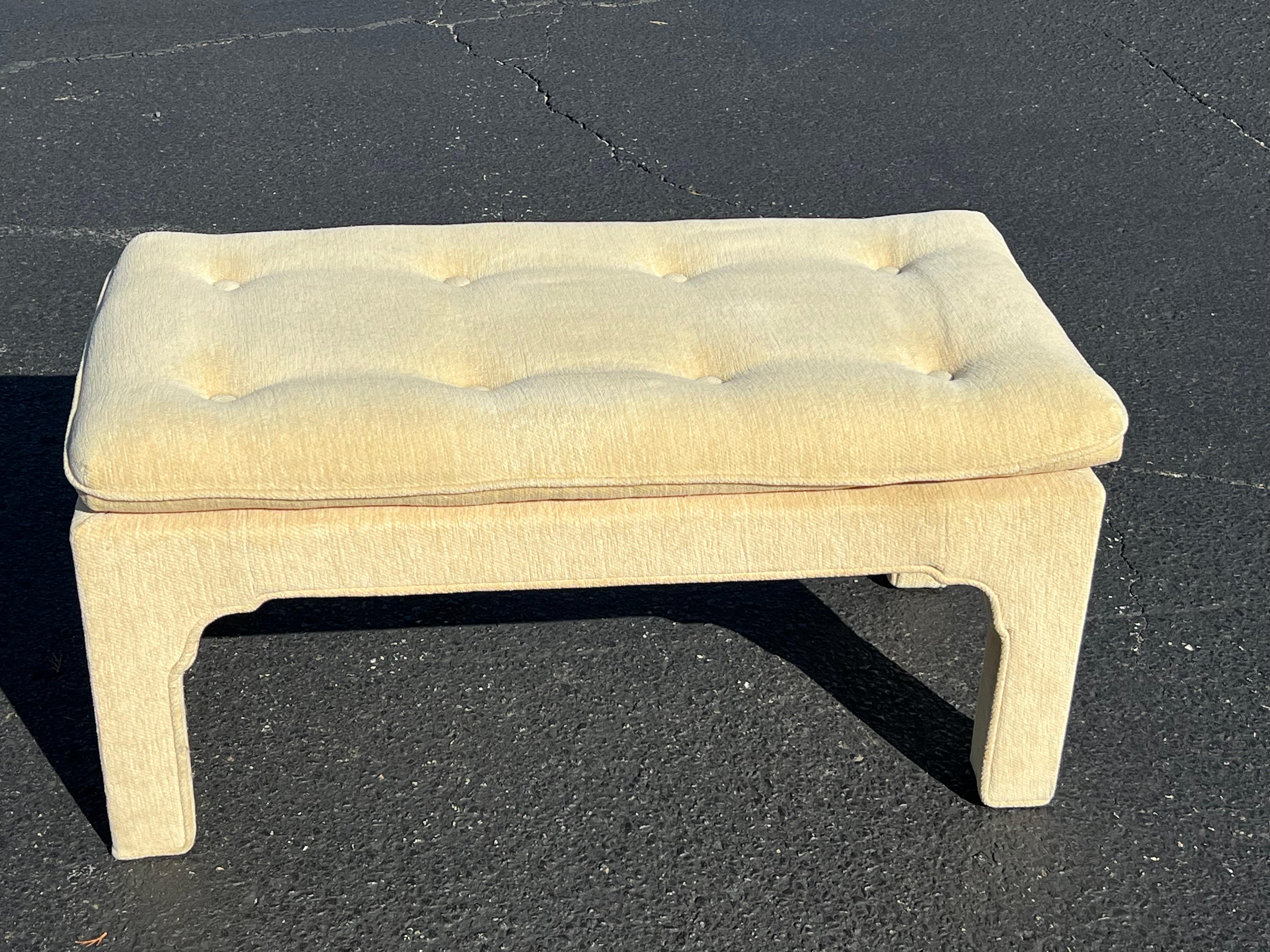 Mid-Century Modern Mid Century Custom Upholstered Bench  For Sale