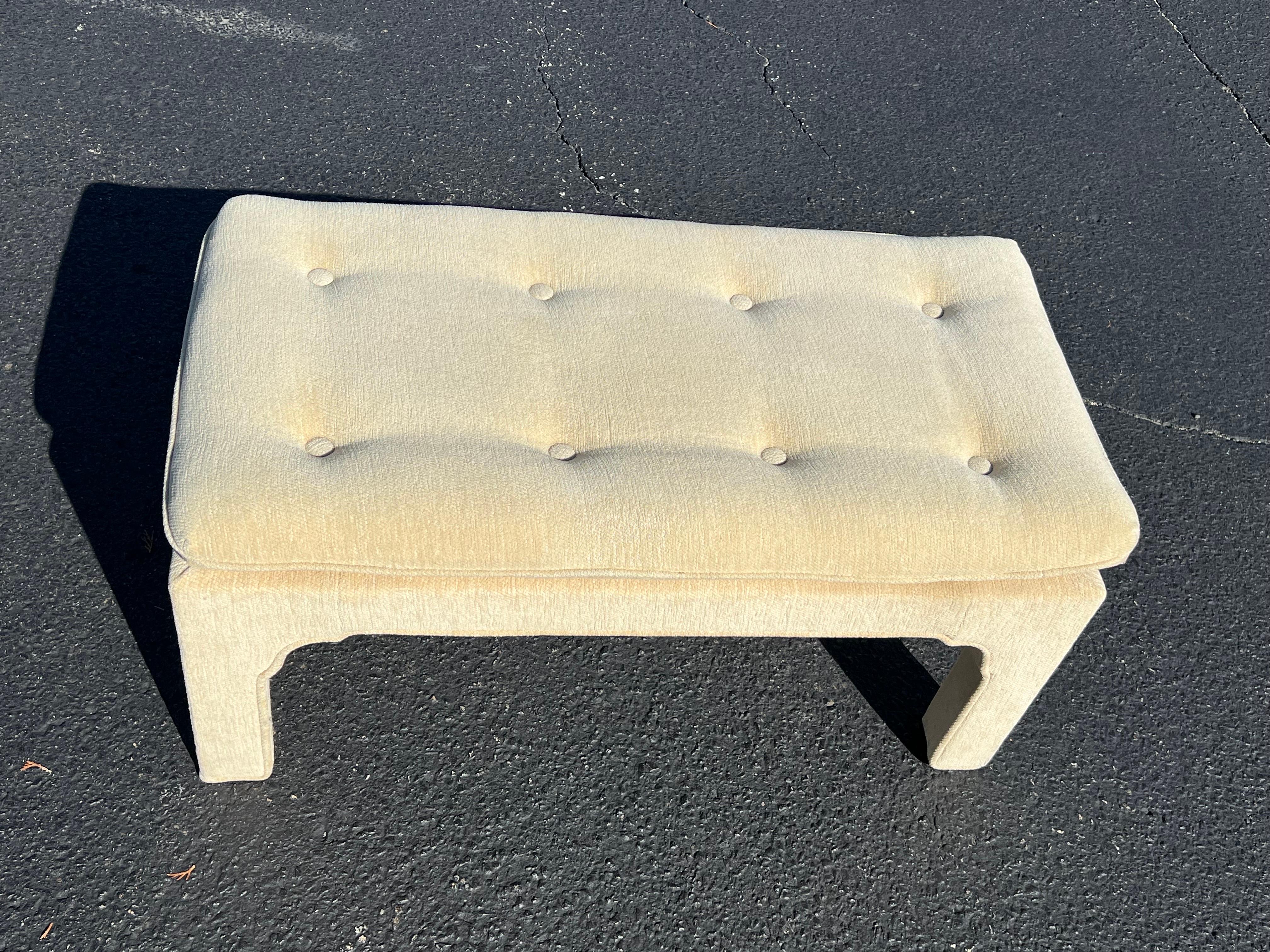 Mid Century Custom Upholstered Bench  For Sale 1
