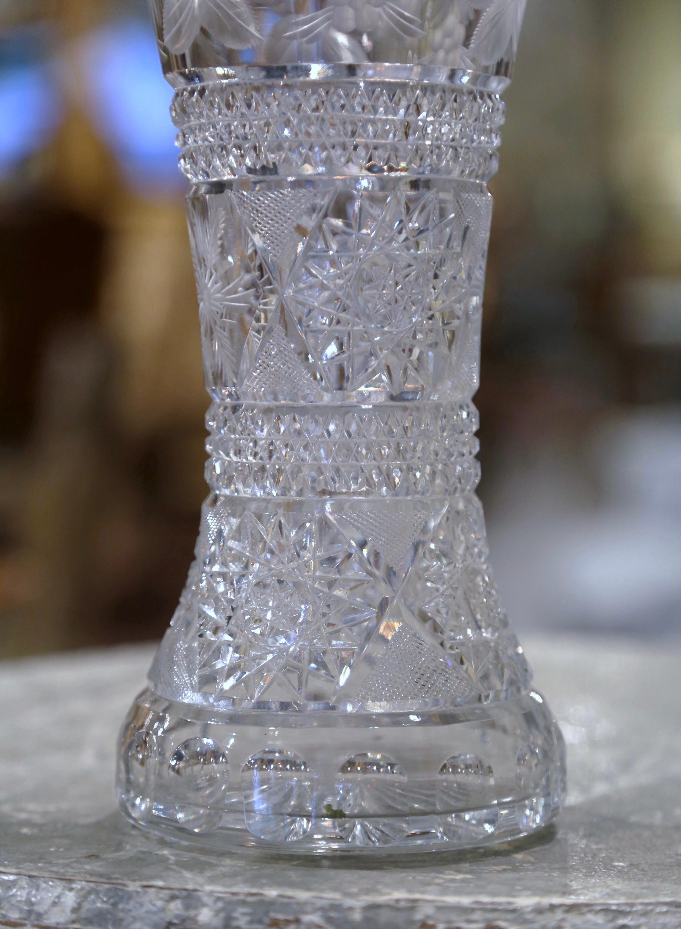 antique cut glass vase