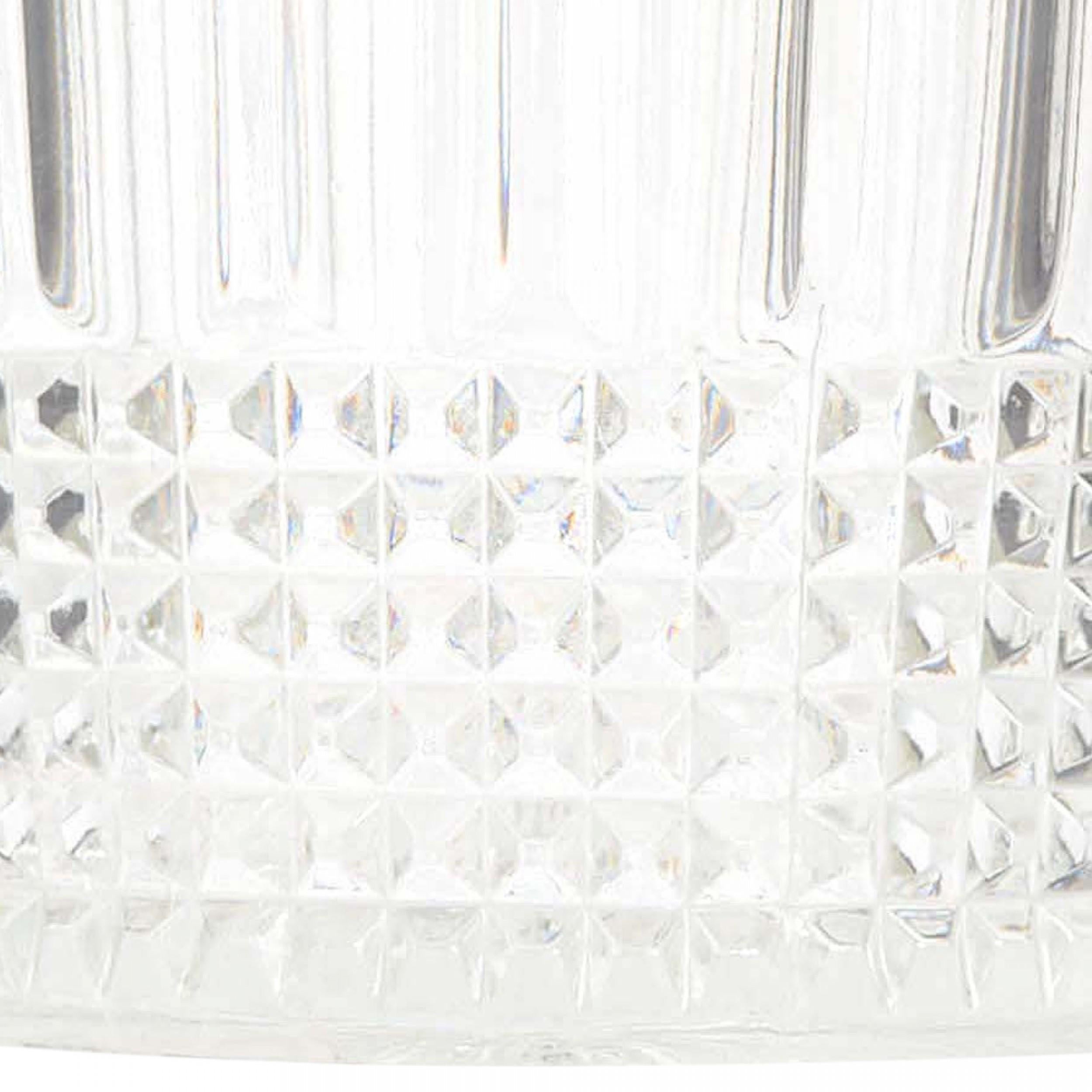Realizzato con acquaforte Secchiello per il ghiaccio in ottone e vetro tagliato di metà secolo in vendita