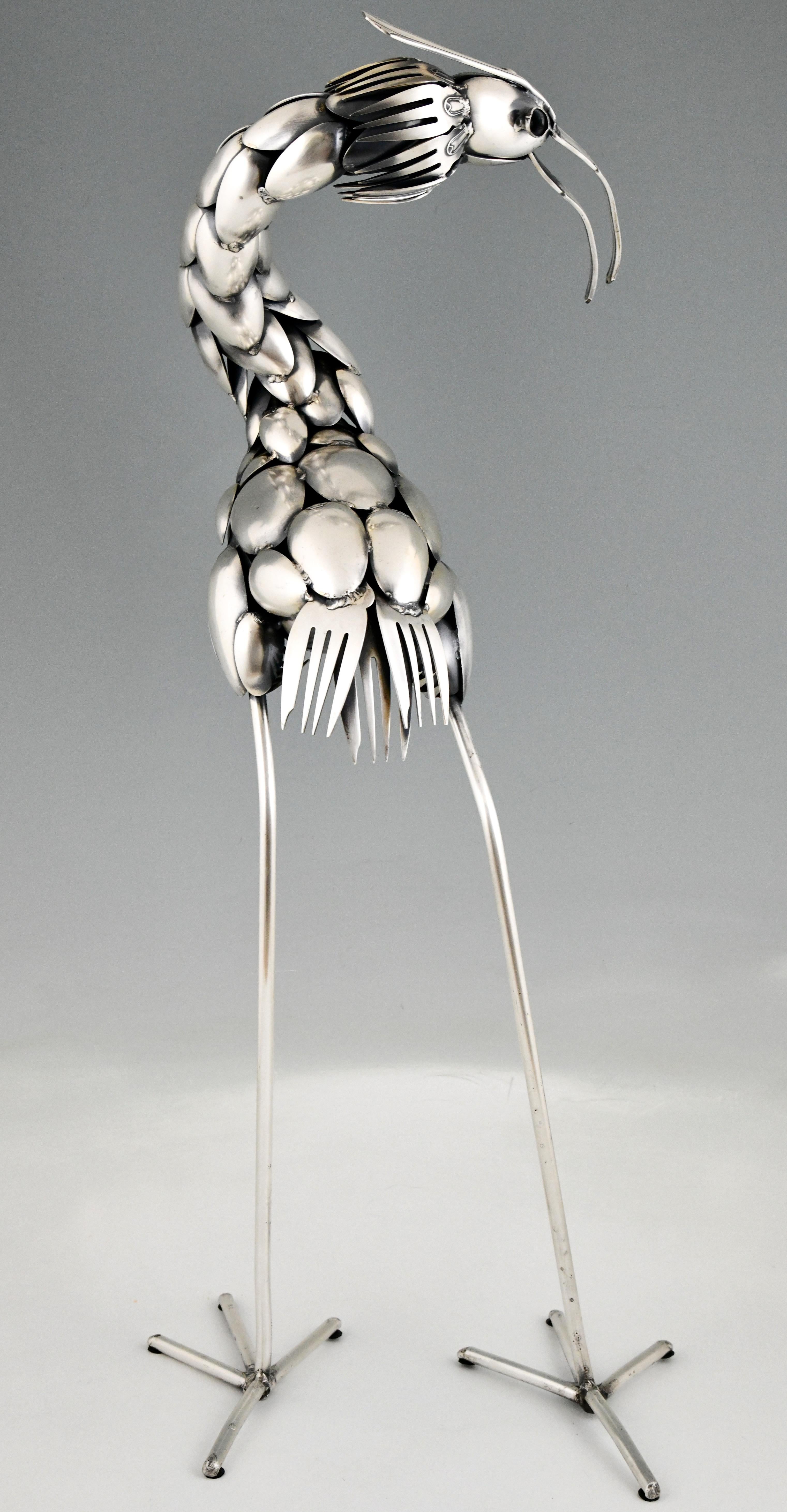sculpture avec des couverts