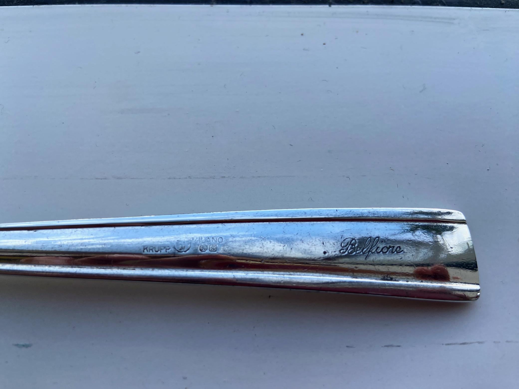 Gio Ponti, set di posate di metà secolo per 6 persone, A Krupp, 42 pezzi ciascuno, 3 set in vendita 2