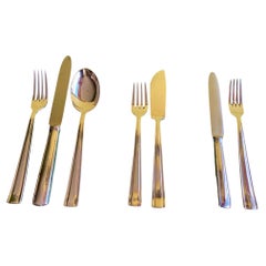 Gio Ponti mid-century cutlery sets for 6, A Krupp, 42 pieces each, 3 sets