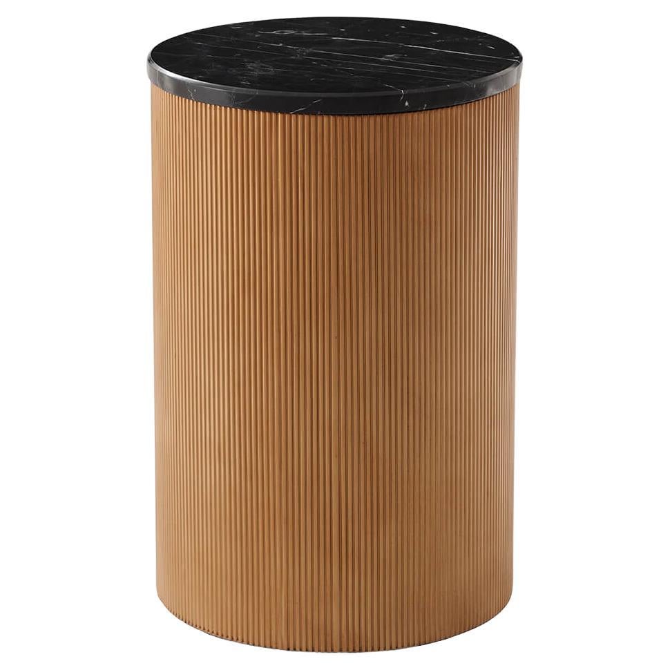 Mid Century Cylinder Accent Table For Sale