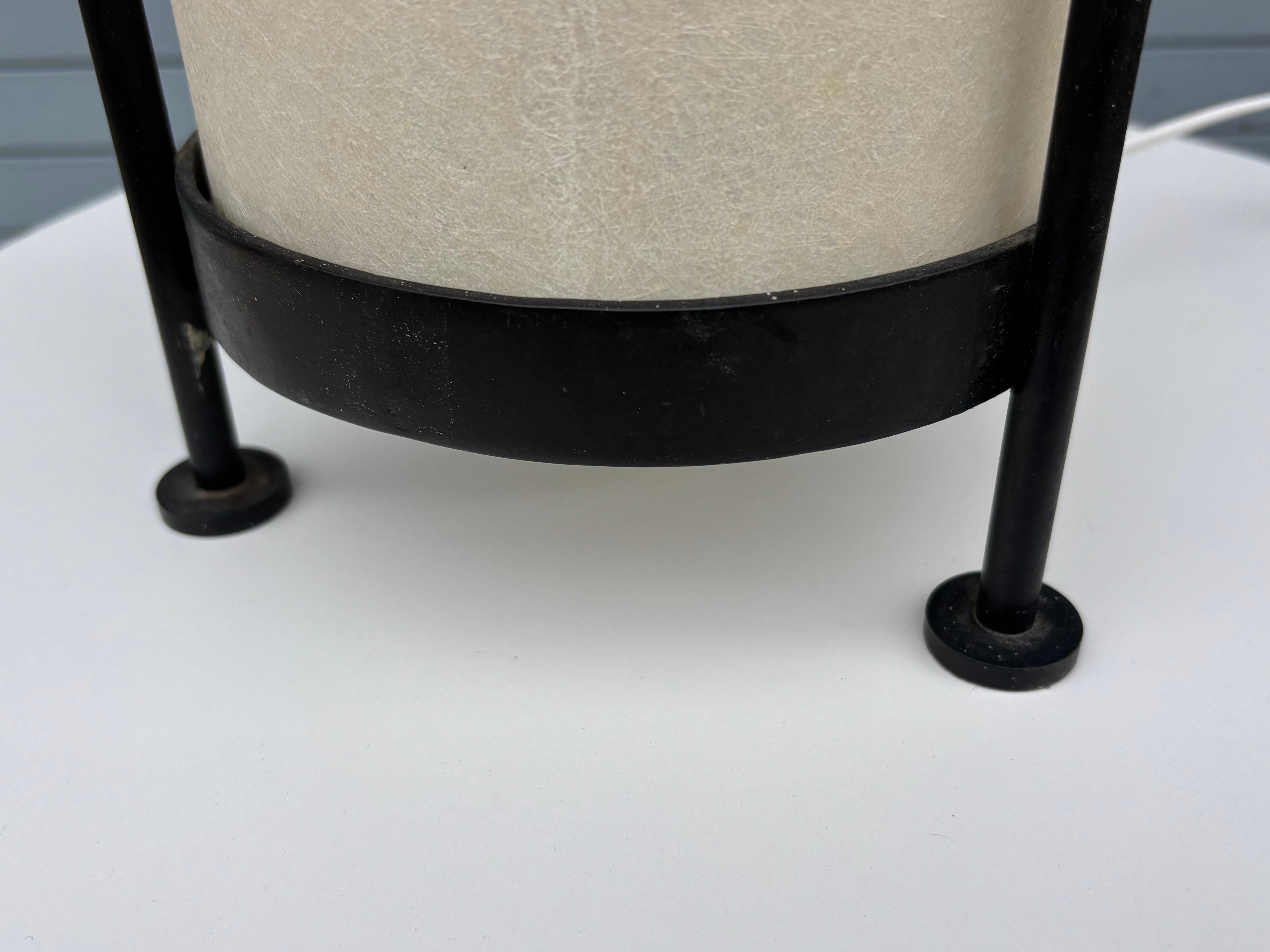 Iron Mid-Century Cylinder Table Lamp
