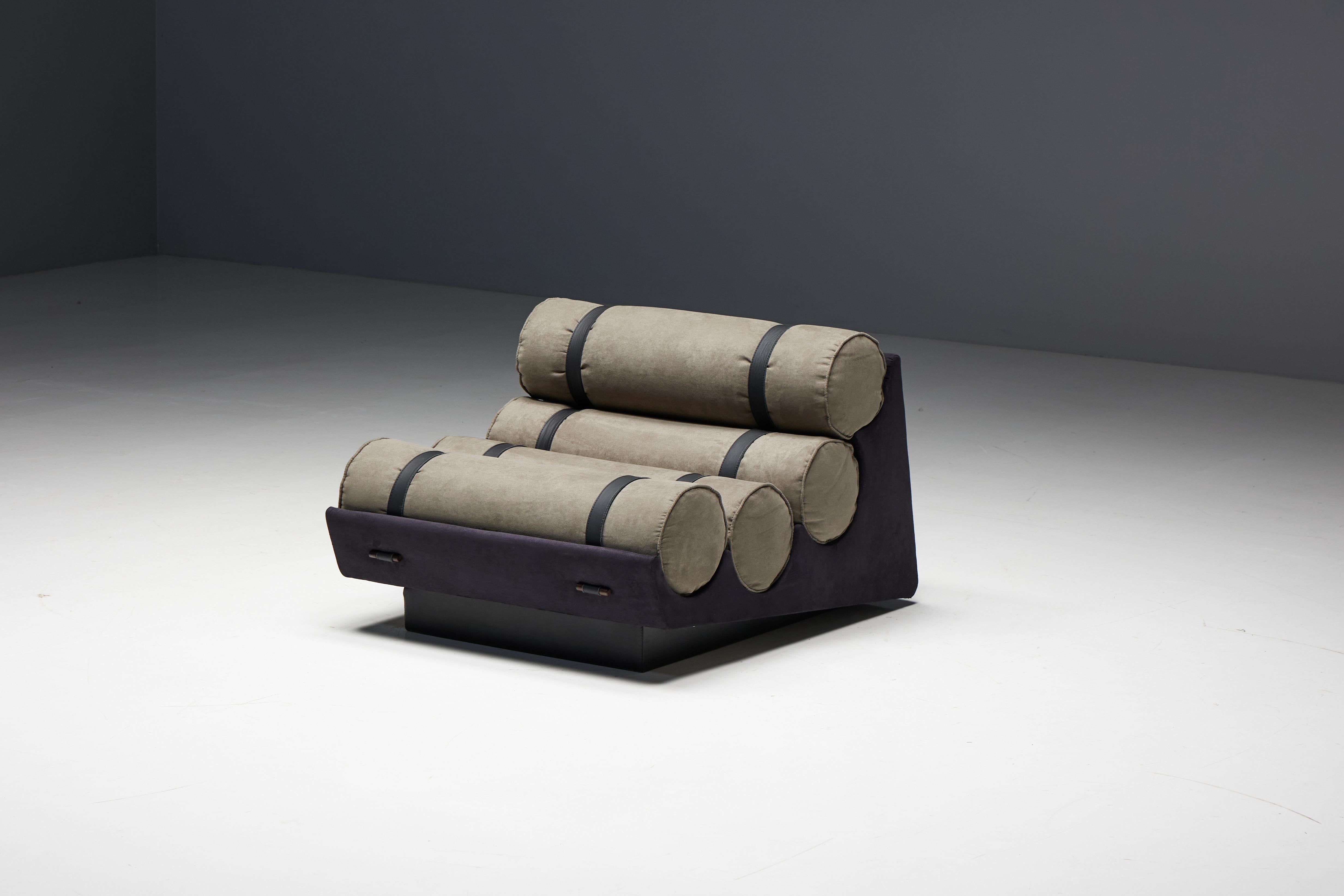 Mid-Century Cylindrical Lounge Chair, Brazil, 1970s For Sale 4