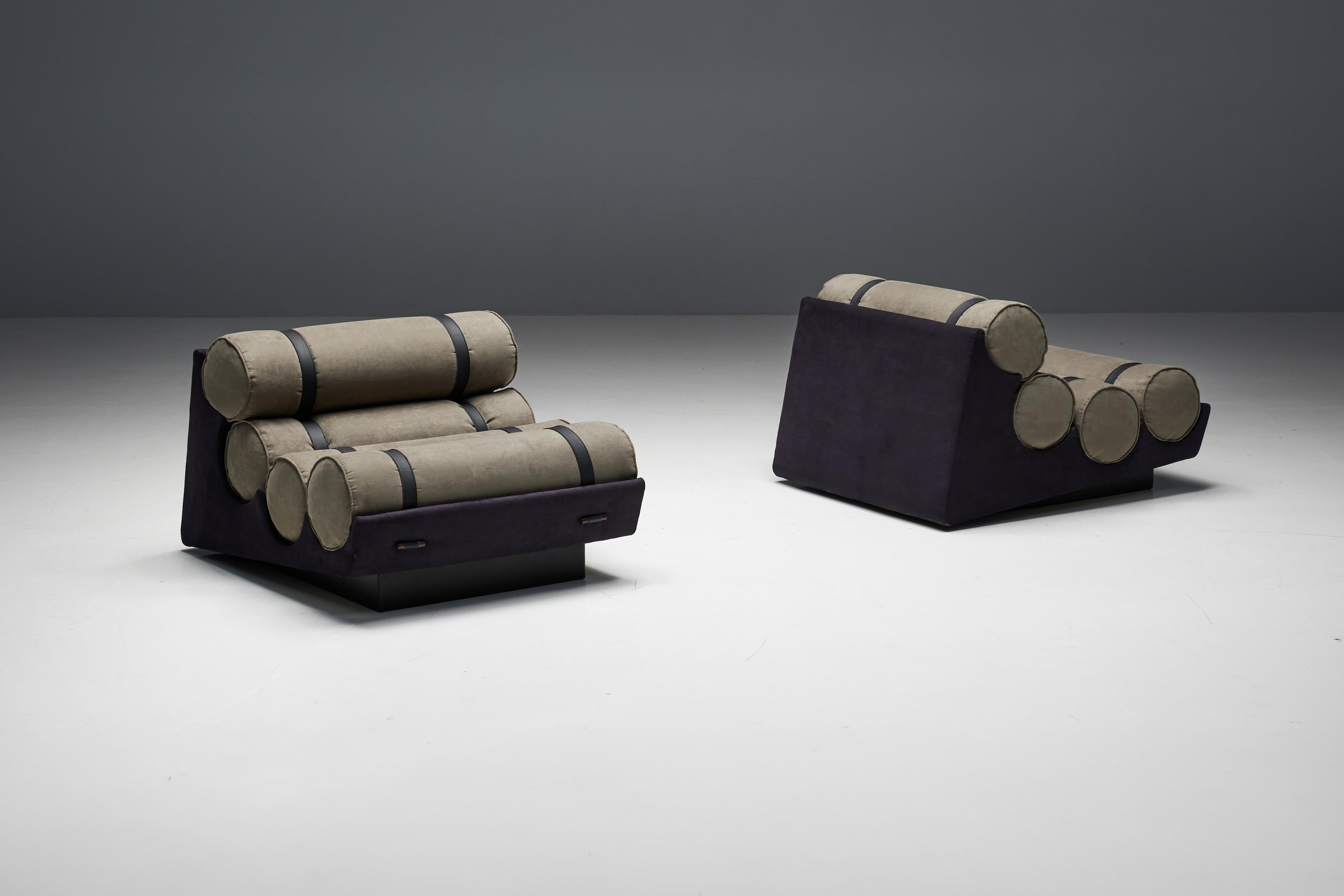 Mid-Century Cylindrical Lounge Chair, Brazil, 1970s In Excellent Condition For Sale In Antwerp, BE