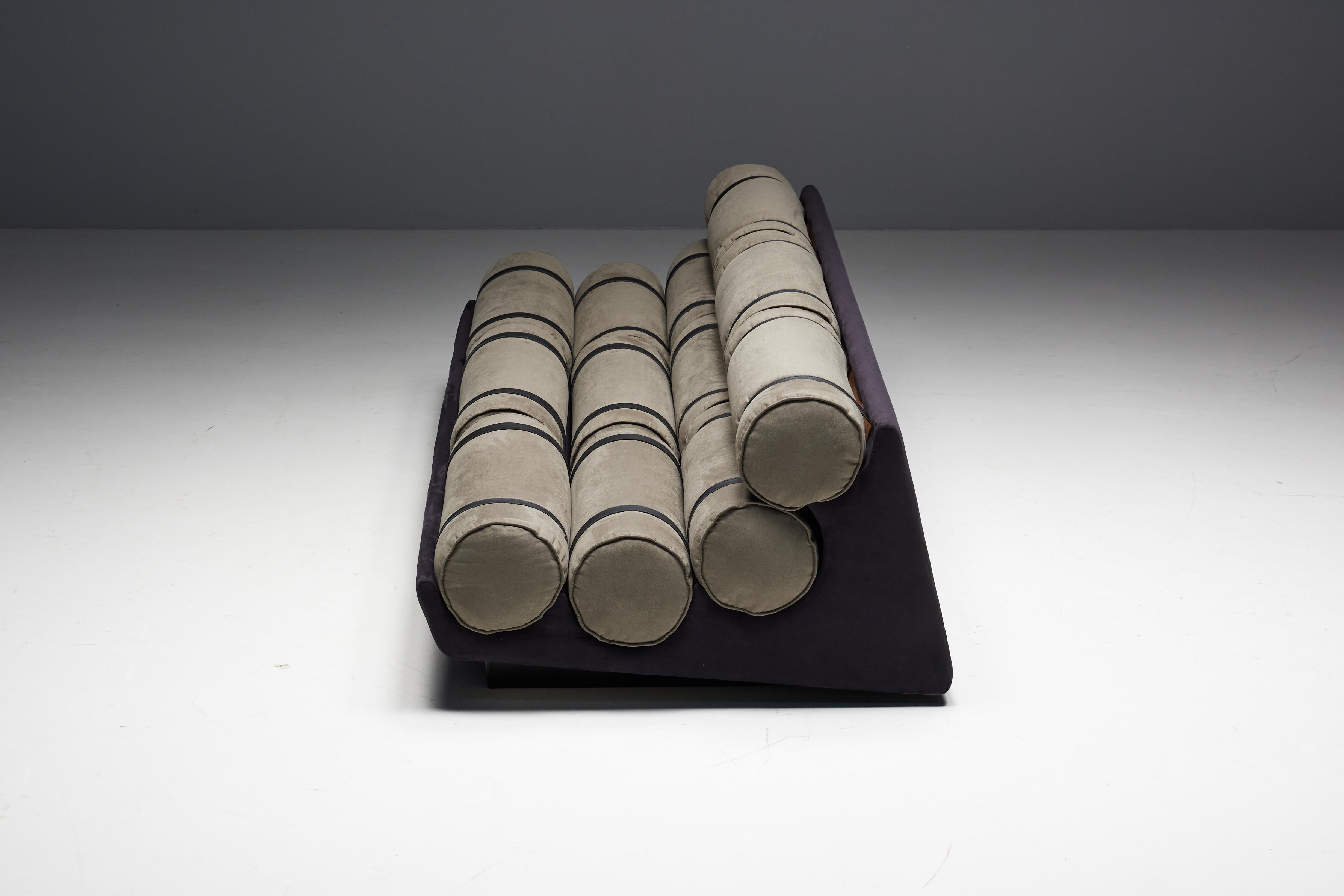 Brésilien Canapé cylindrique du milieu du siècle, Brésil, 1970 en vente