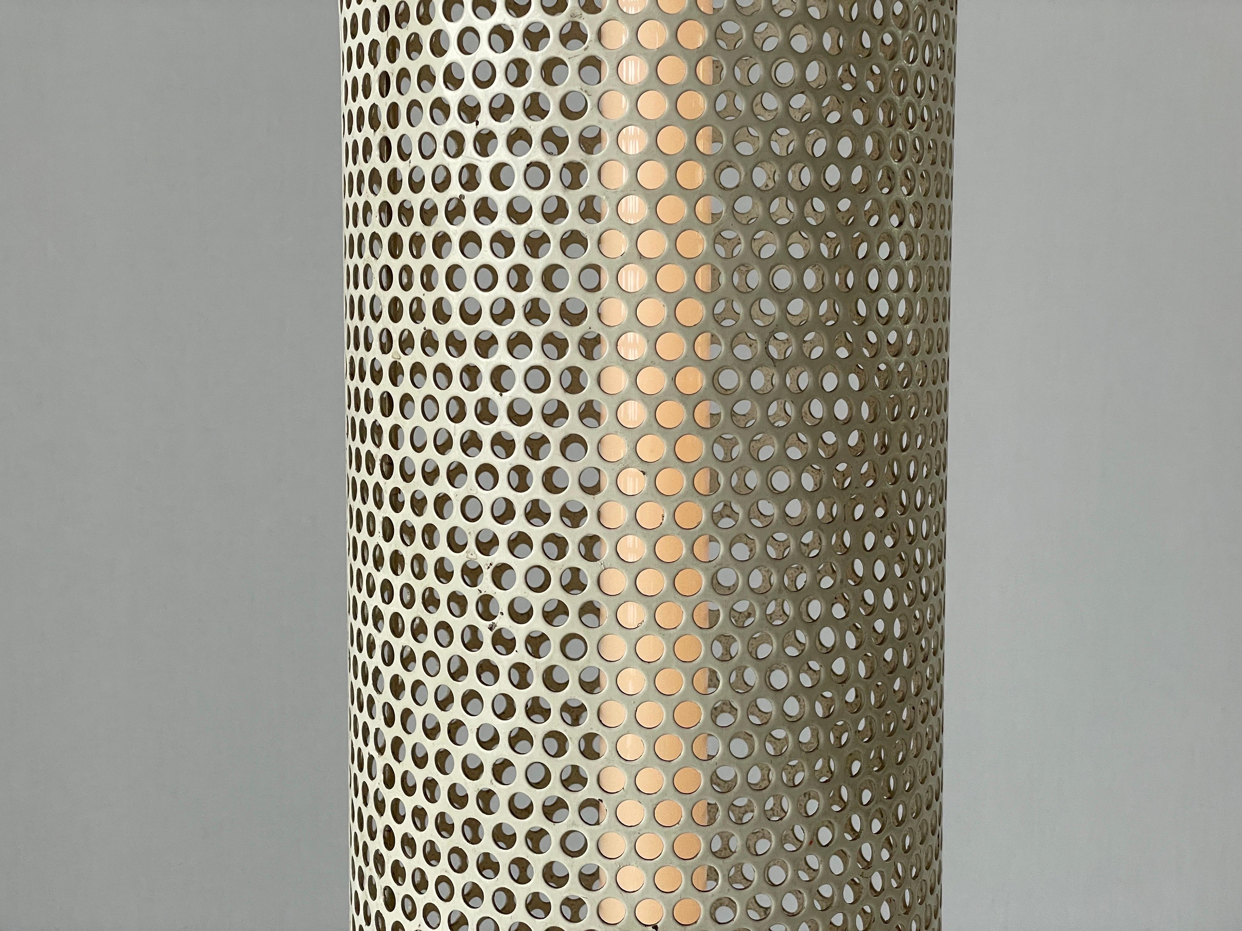 Lampada da terra a treppiede cilindrica di metà secolo con fluorescenza, 1950, Germania in vendita 5