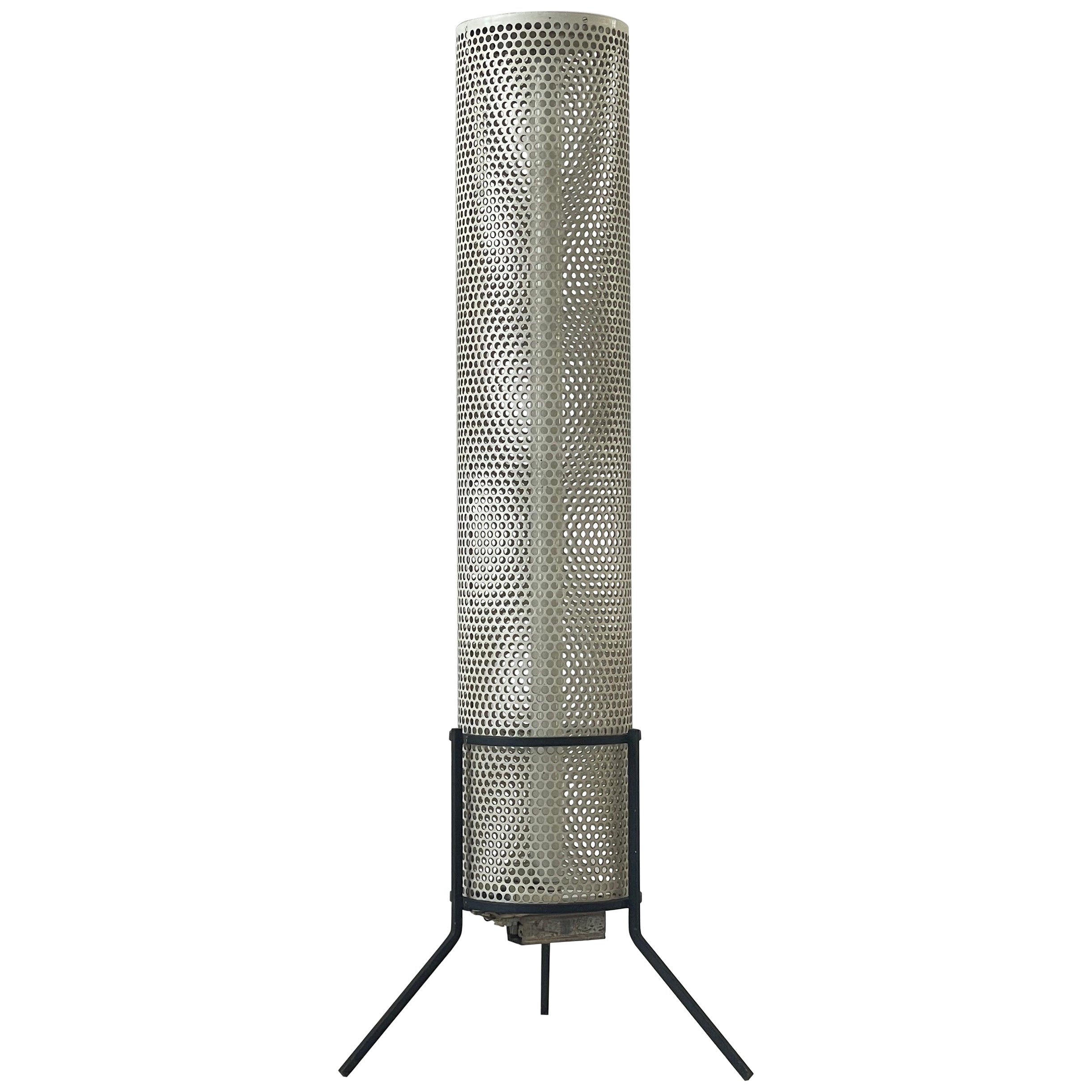 Lampadaire trépied cylindrique du milieu du siècle avec fluorescence, années 1950, Allemagne