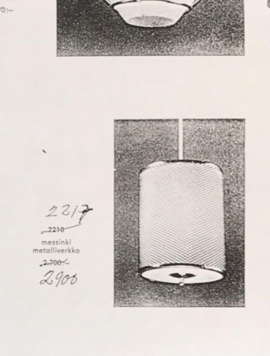 Mid-Century Cylindrical Valinte Pendant 2210 in Brass & Paper, Finland 1950 For Sale 7