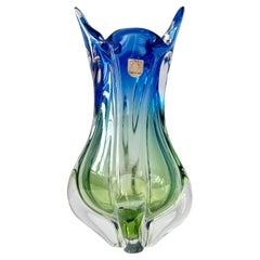 Mid-Century Czech Art Glass Vase, Josef Hospodka, Chřibská (Rubin glass), 1960s