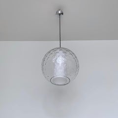 Midcentury Czech Bubble Glass Pendant