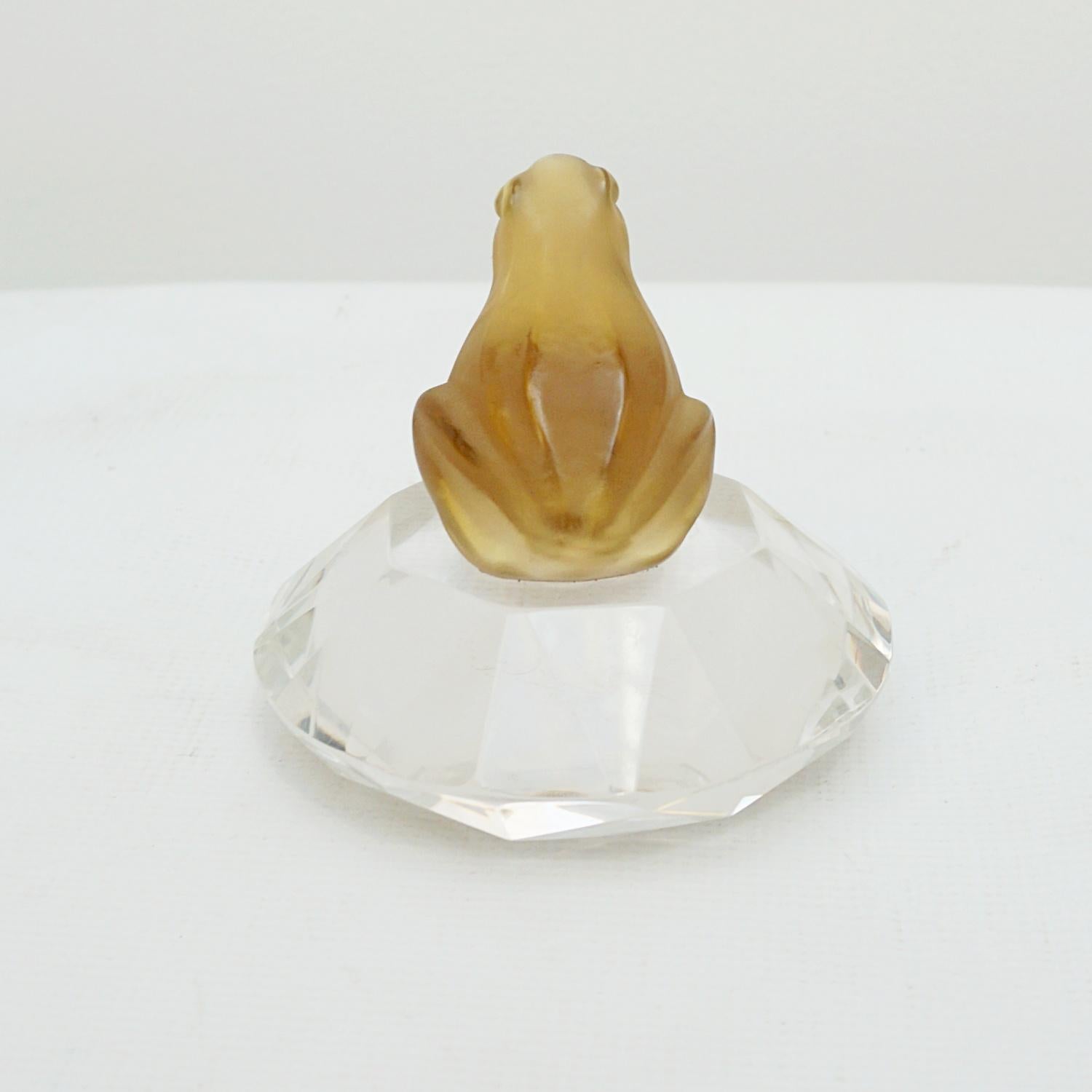 20th Century Mid-Century Czech Glass Frog Paperweight, Circa 1950  For Sale