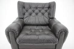 Mid Century Czech Leather Armchair by Vyber, 1970s