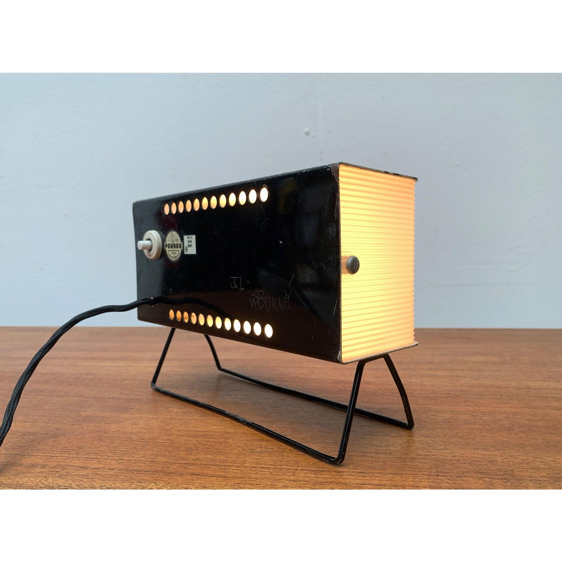 Metal Mid-Century Czech Minimalist Table Lamp from Pokrok, 1960s For Sale