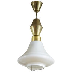 Midcentury Czech Single Pendant Lamp, 1970s