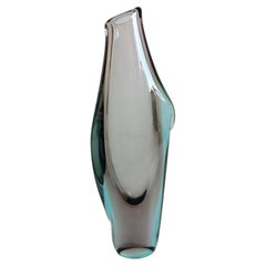 Vaso di vetro artistico Sommerso ceco di metà secolo di Miloslav Klinger, anni '70