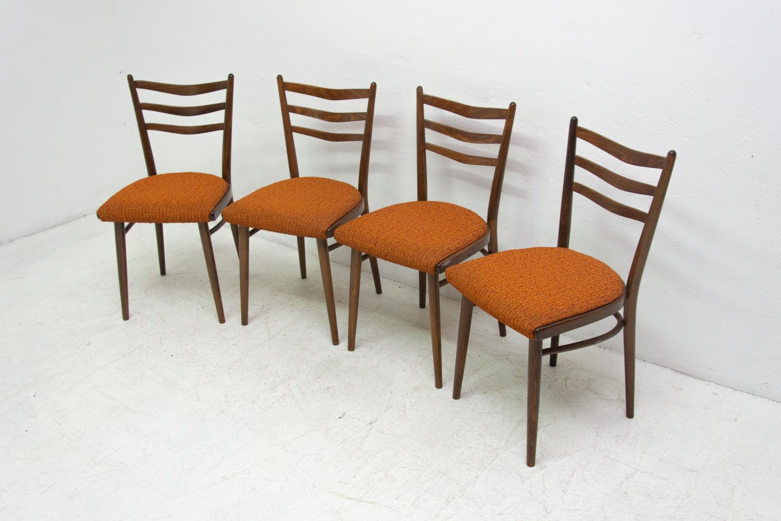 20th Century Midcentury Czechoslovak Dining Chairs, 1960s, Set of Four