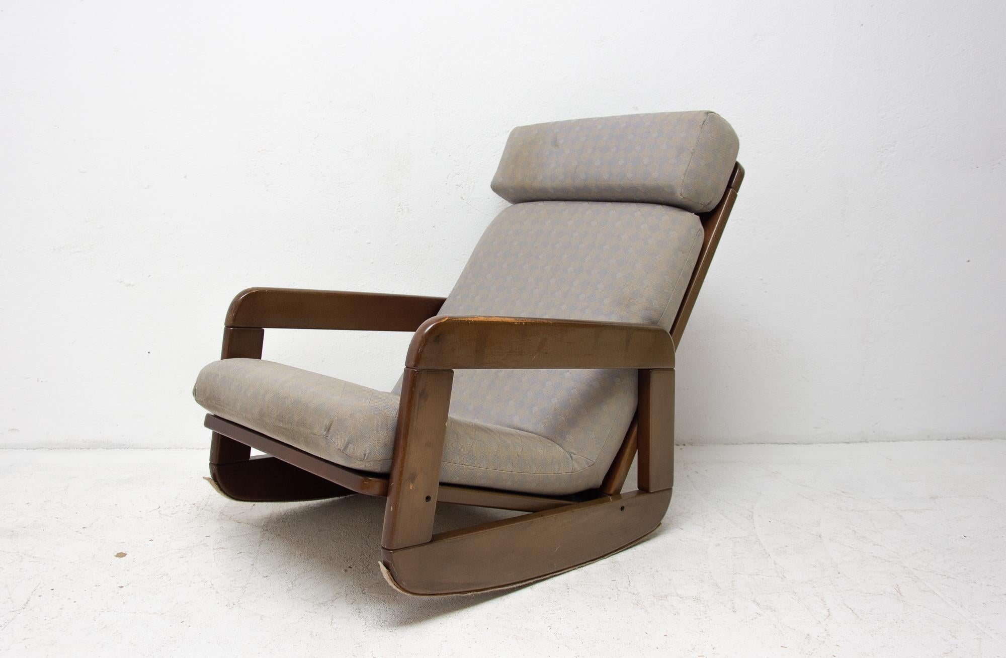 20th Century Midcentury Czechoslovak Rocking Chair, 1960s For Sale